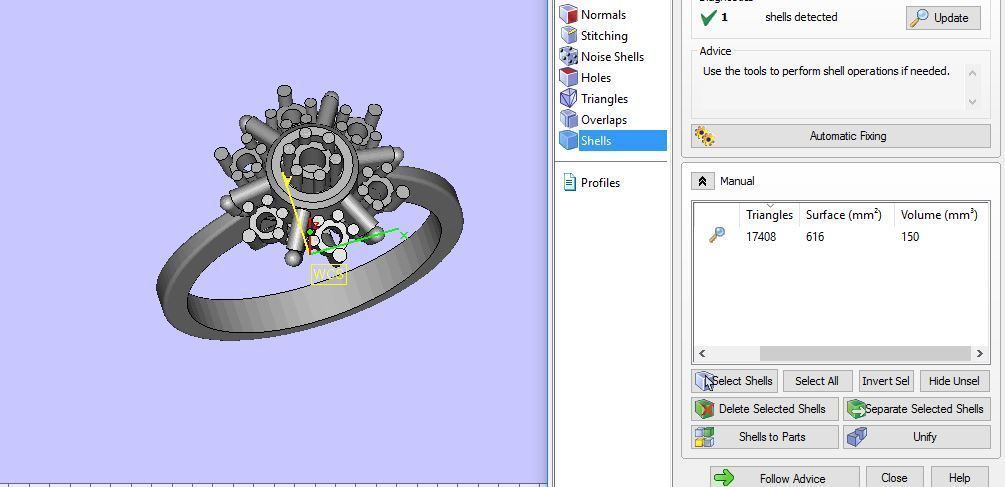 New Born Baby ring for daimonds 3D print model_18