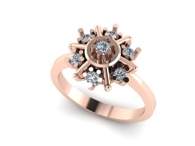 New Born Baby ring for daimonds 3D print model_2