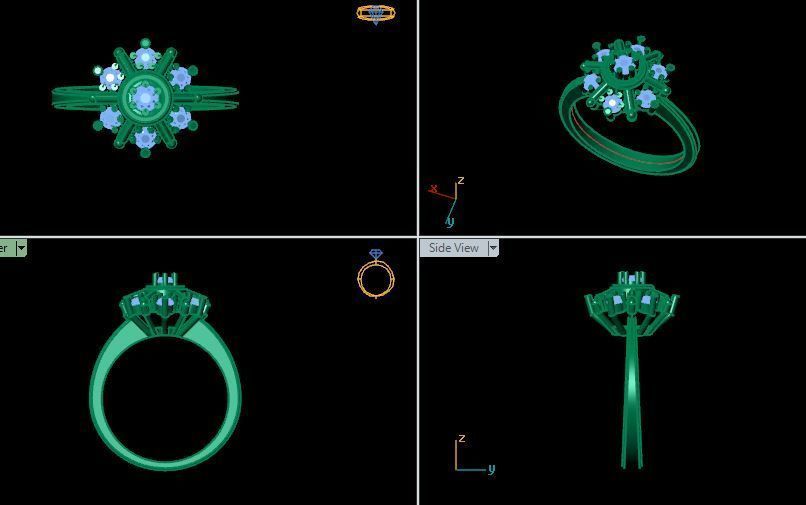 New Born Baby ring for daimonds 3D print model_13