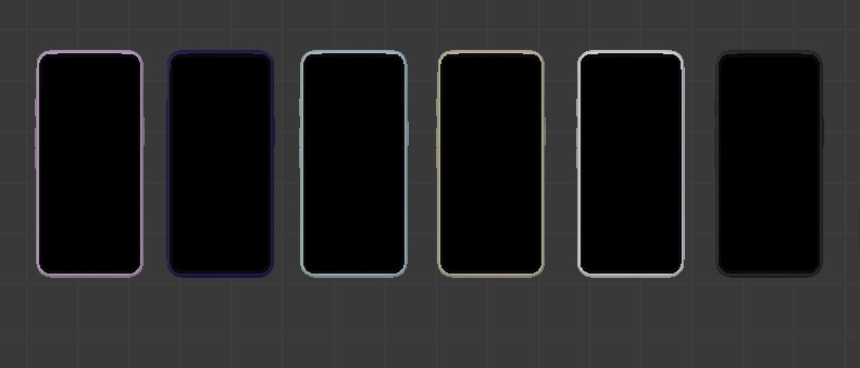 Apple iPhone 15 Pro In All Official Colors and Dimensions Low-poly 3D model_6