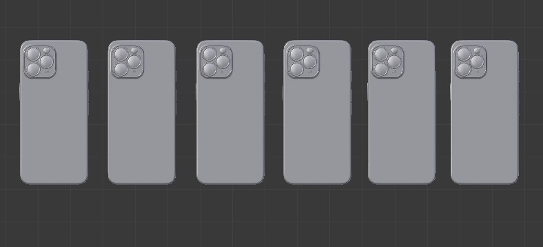 Apple iPhone 15 Pro In All Official Colors and Dimensions Low-poly 3D model_5