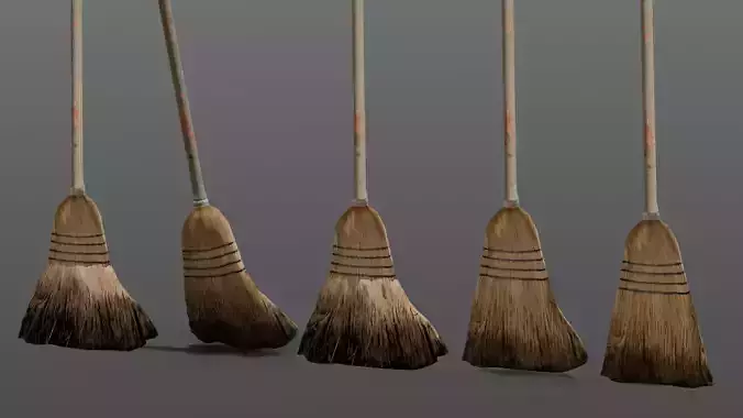 Broom Stick 3D Model  Low-poly 3D model