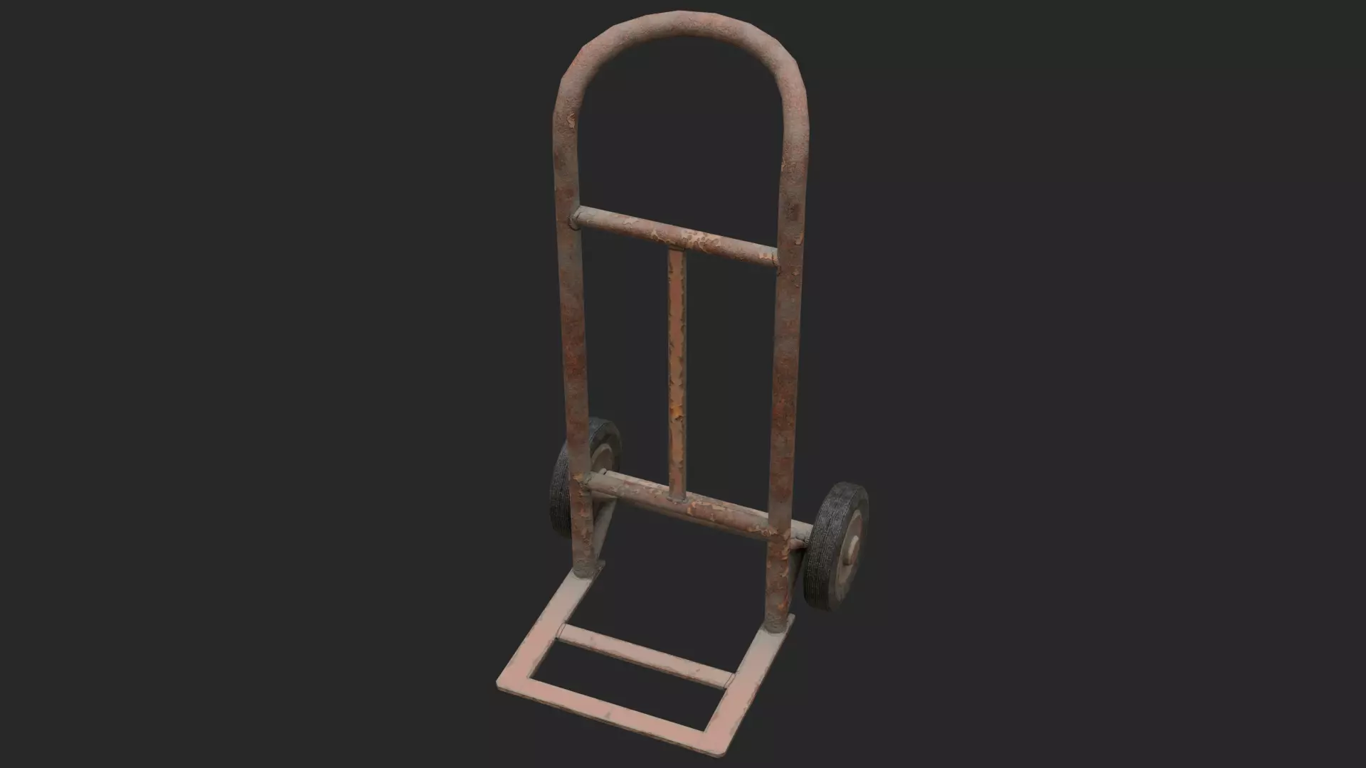 Hand Truck Low-poly 3D model_0