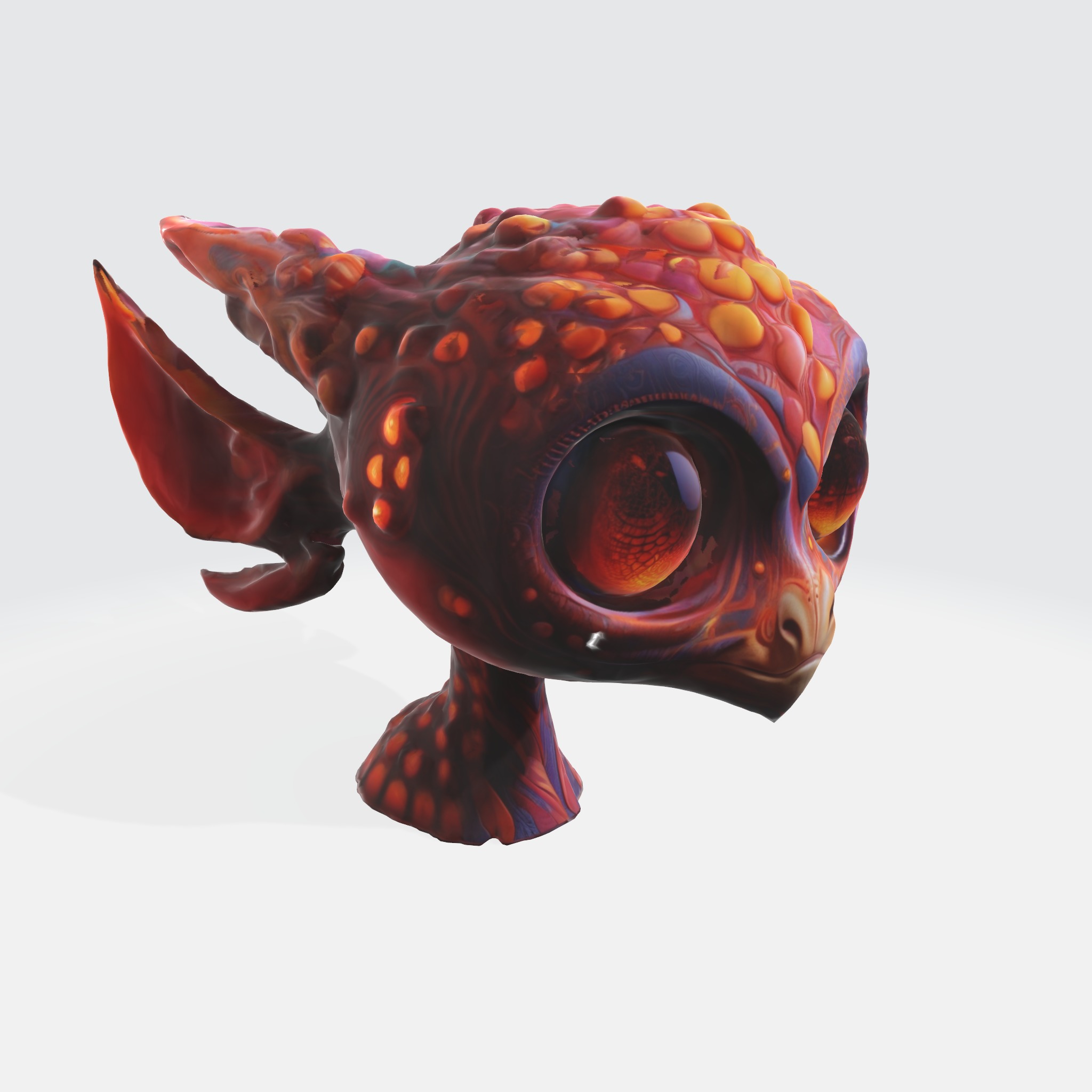 Vibrant Alien Creature 3D model_4