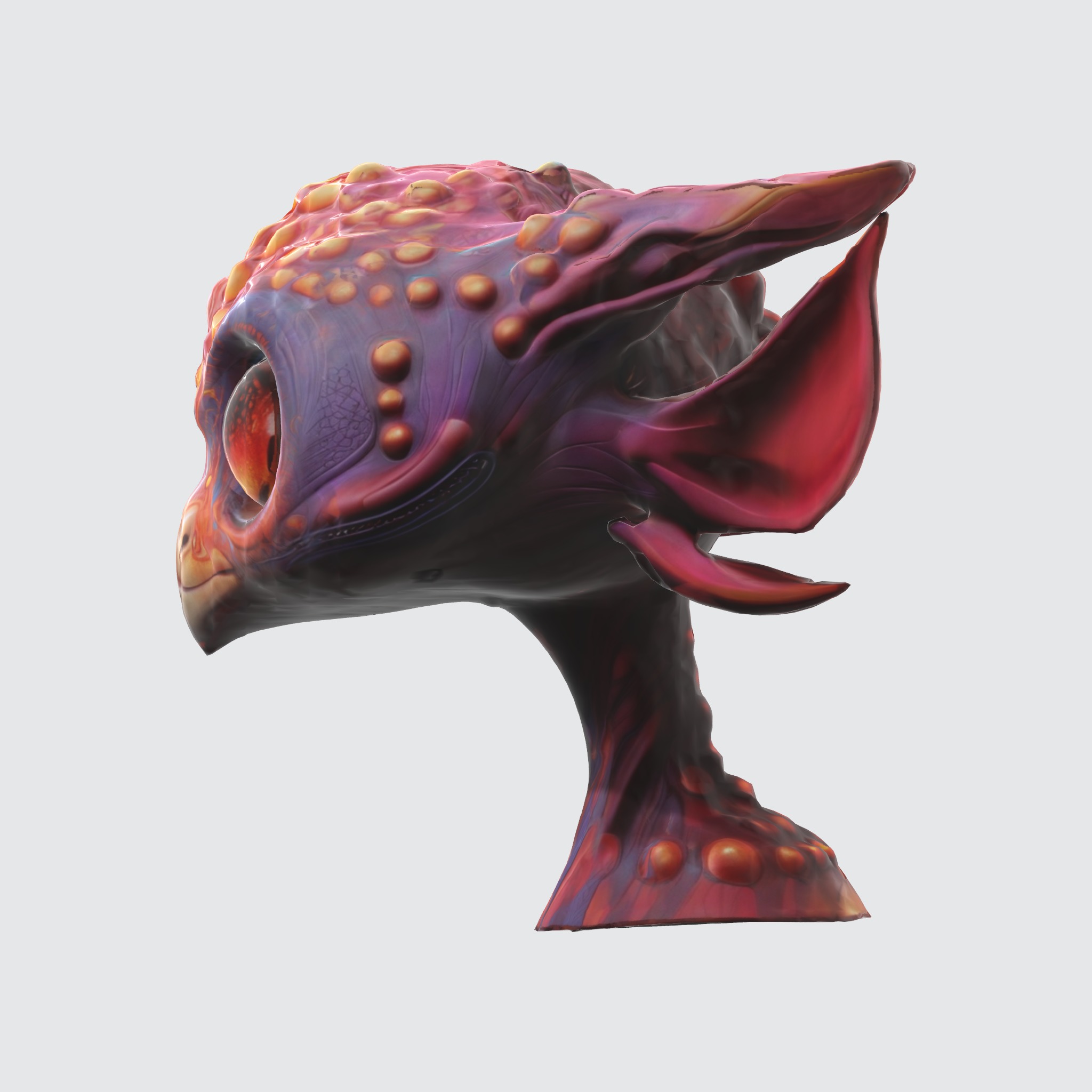 Vibrant Alien Creature 3D model_1
