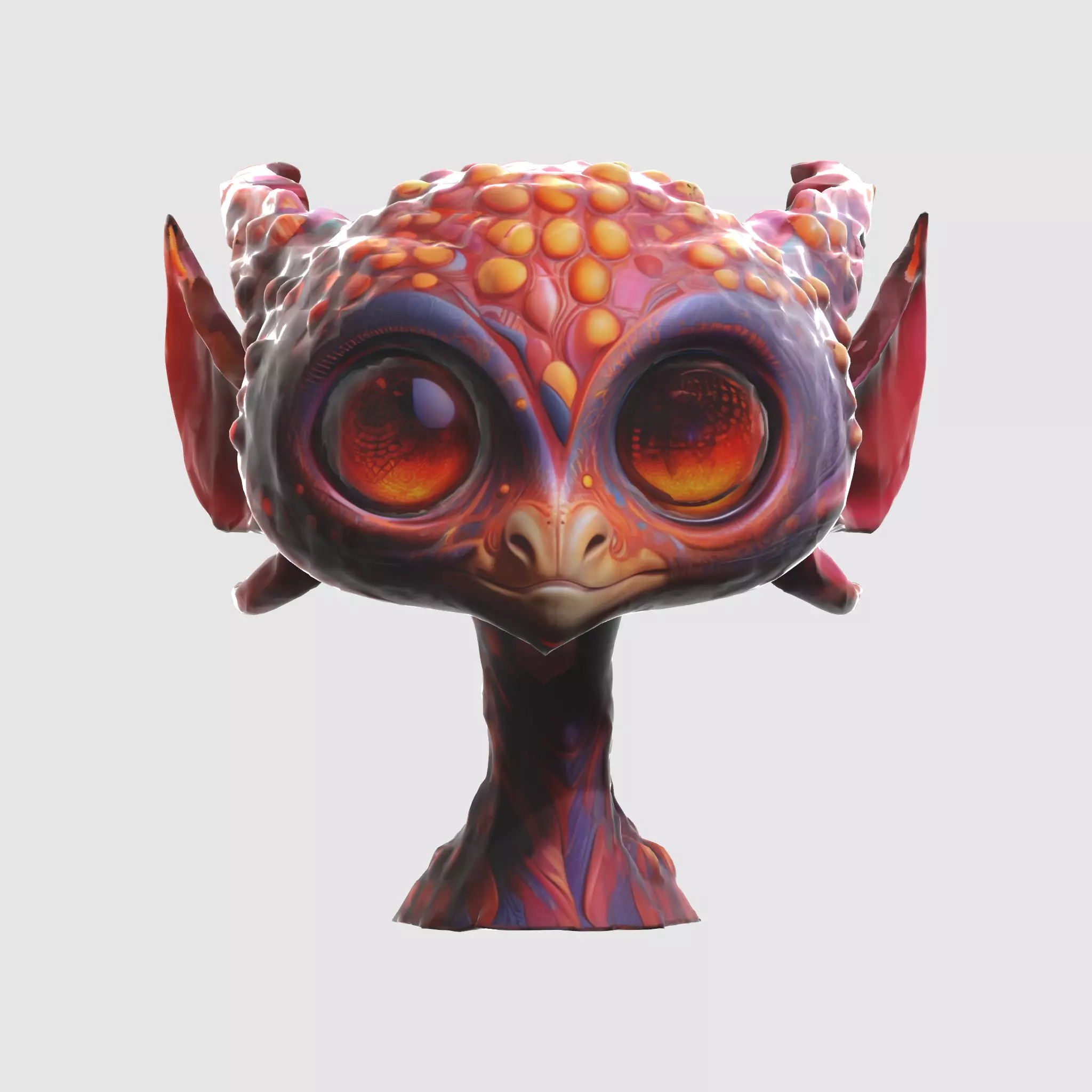 Vibrant Alien Creature 3D model_0