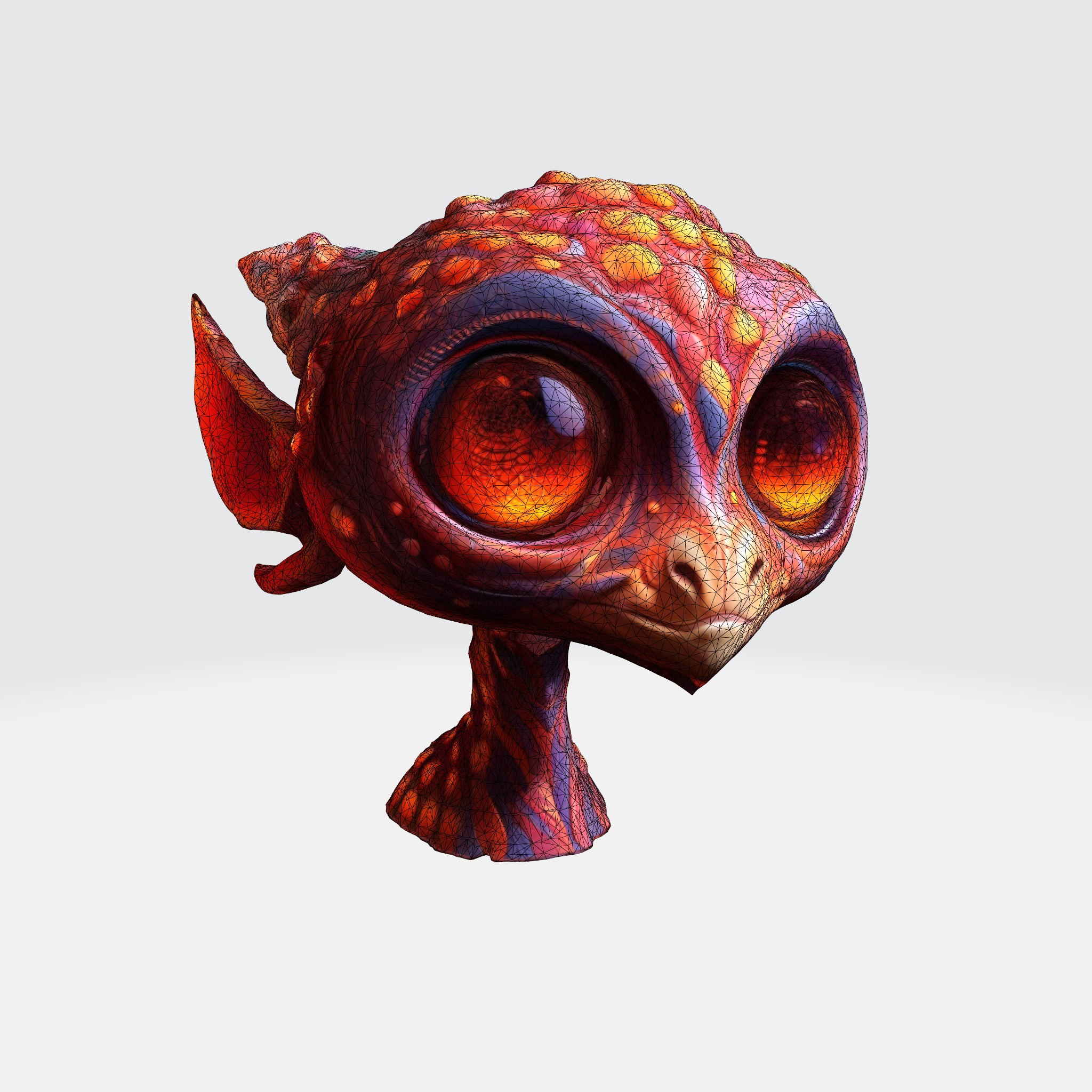 Vibrant Alien Creature 3D model_10