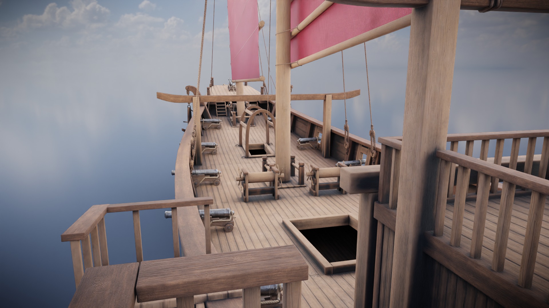 Junk Ship Low-poly 3D model_21