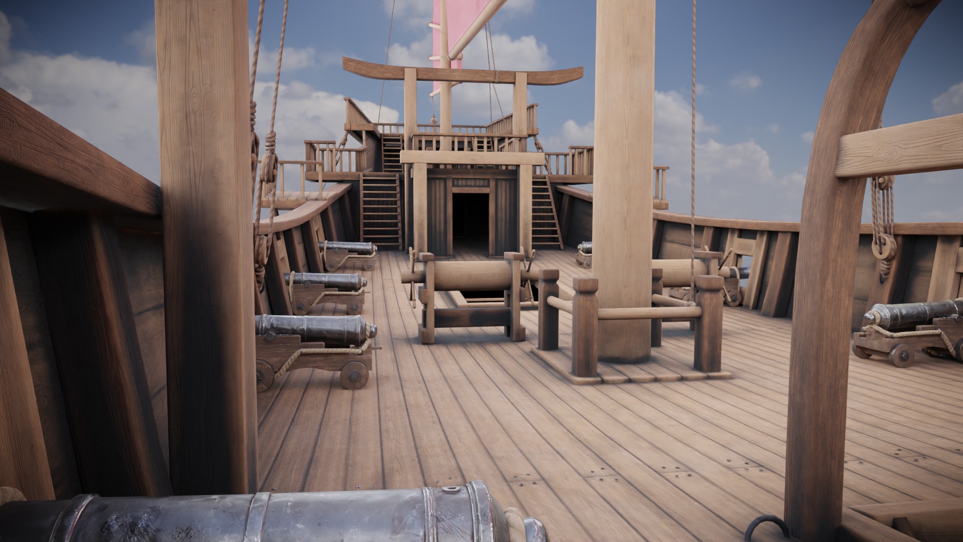 Junk Ship Low-poly 3D model_19