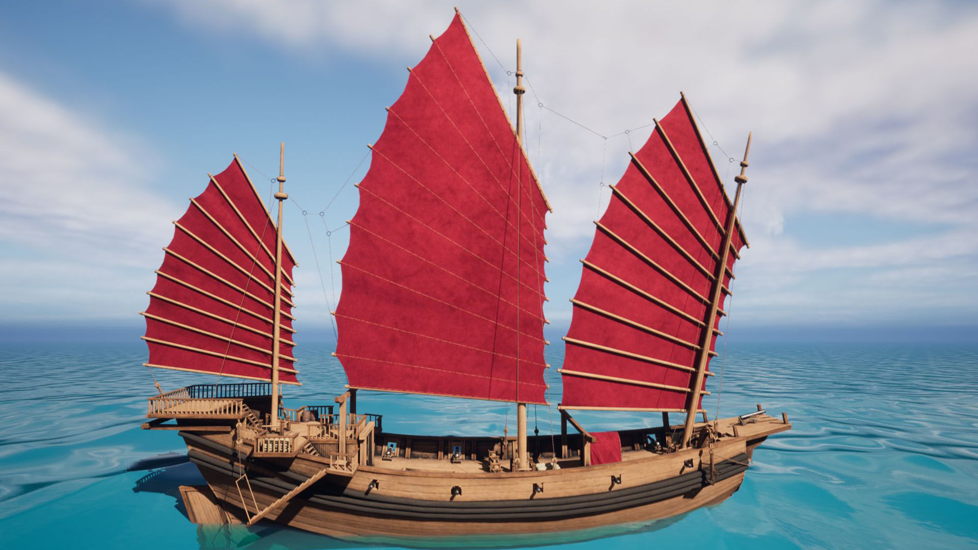 Junk Ship Low-poly 3D model_4