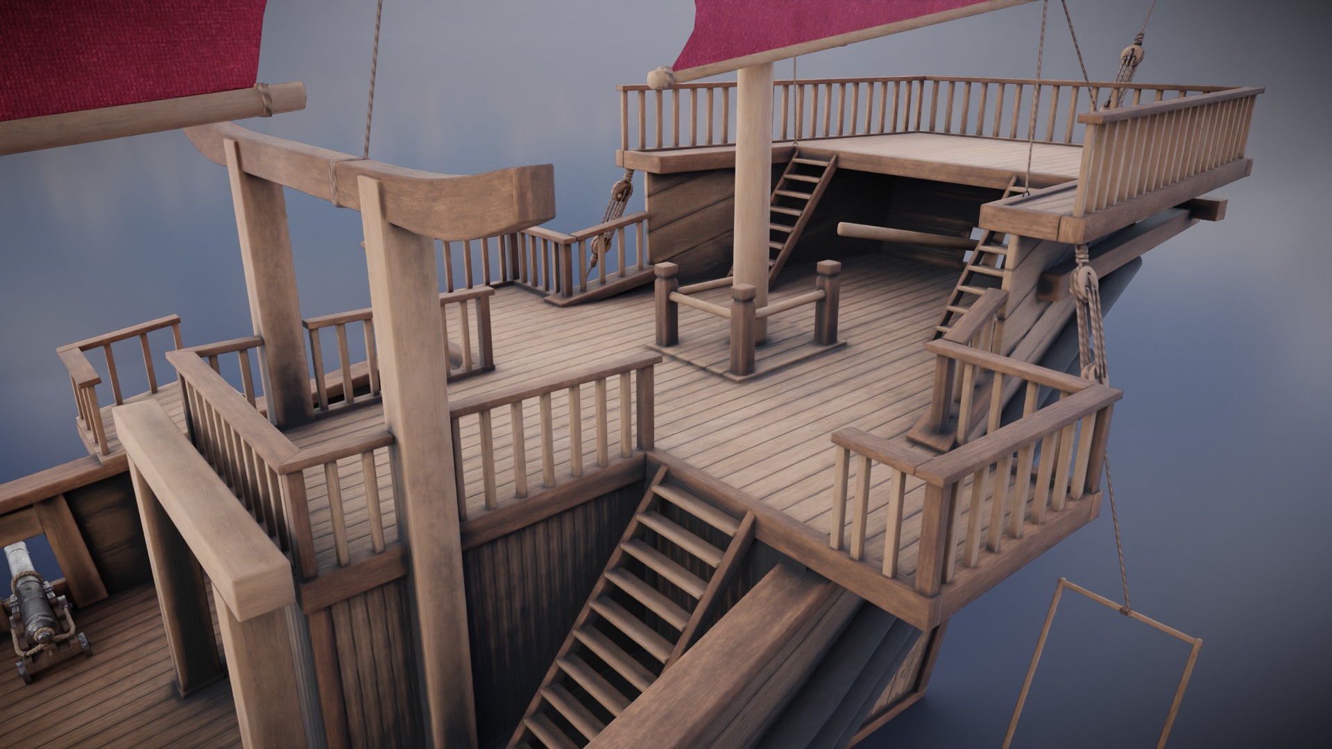 Junk Ship Low-poly 3D model_24