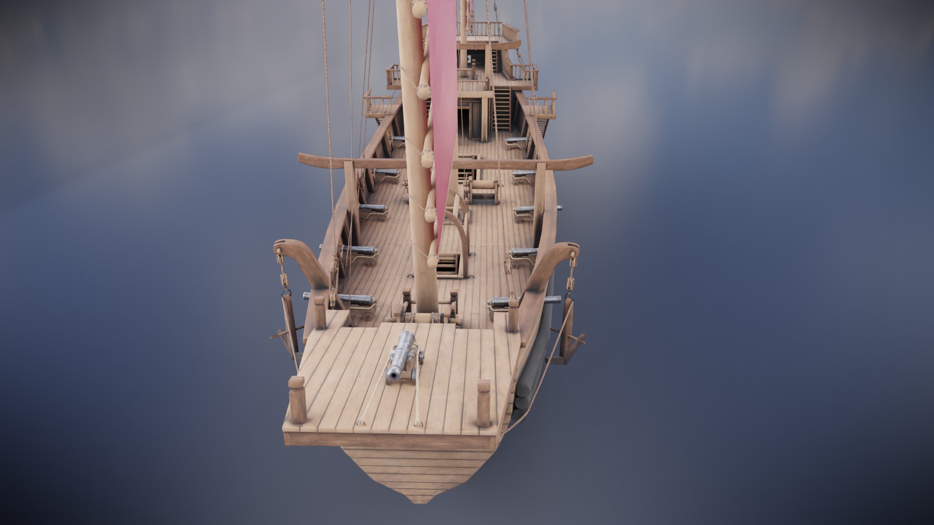 Junk Ship Low-poly 3D model_23