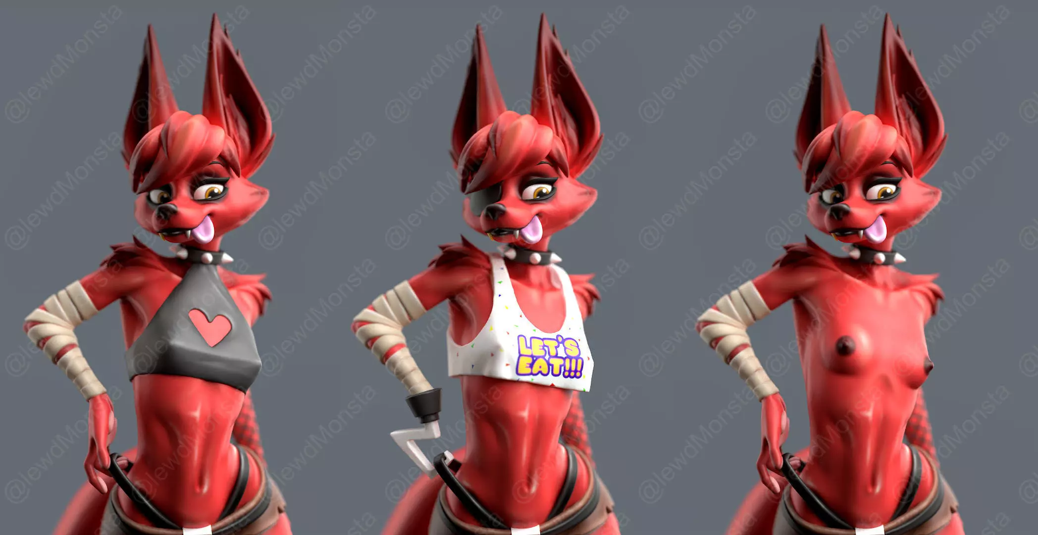 Foxy FNAF - 3D Print Garage Kit 3D print model_0