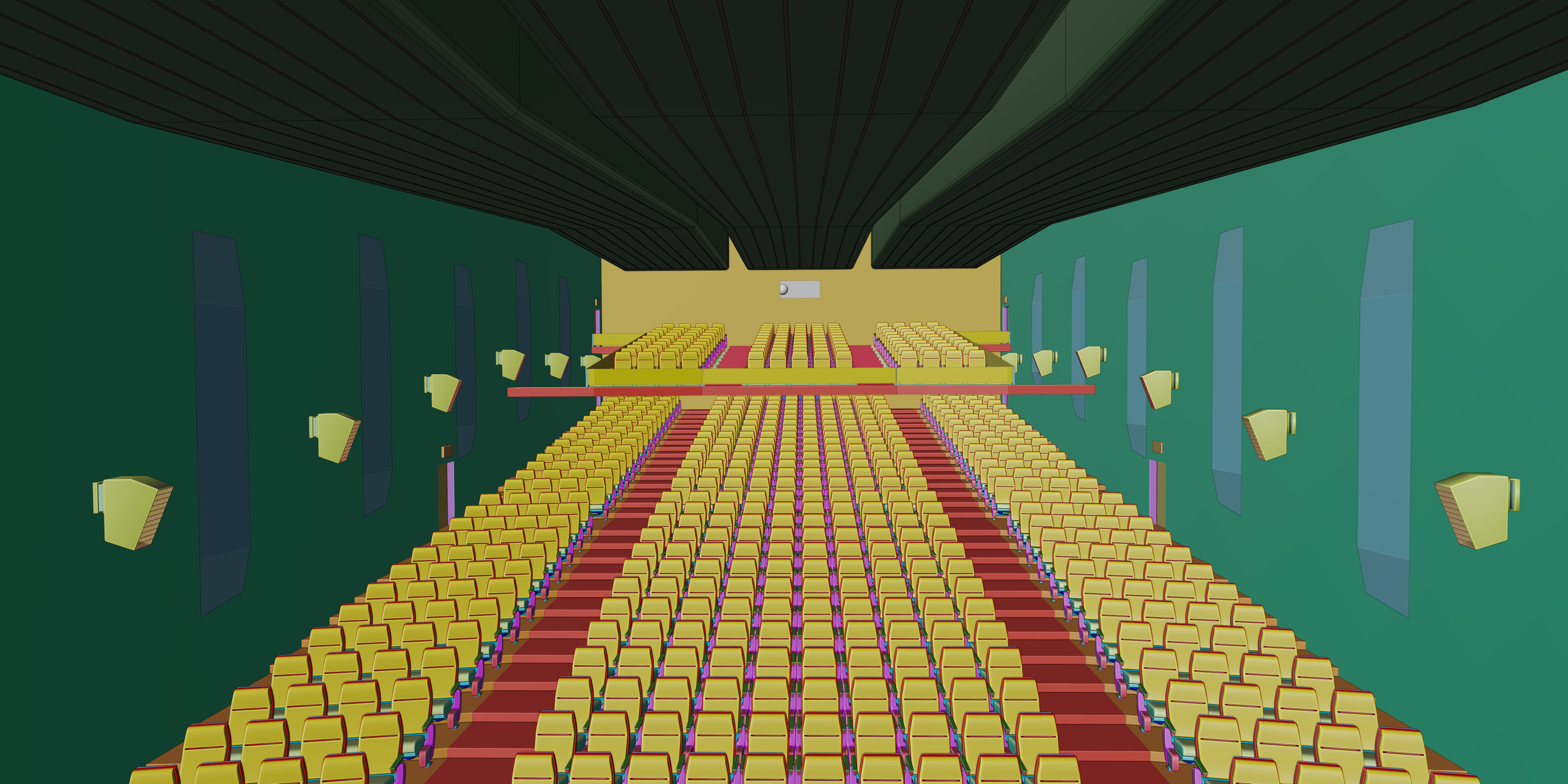 Auditorium- High detailed- Interior Low-poly 3D model_34