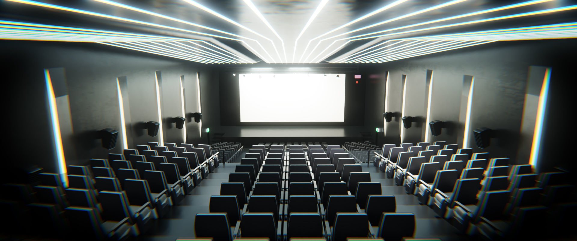 Auditorium- High detailed- Interior Low-poly 3D model_2