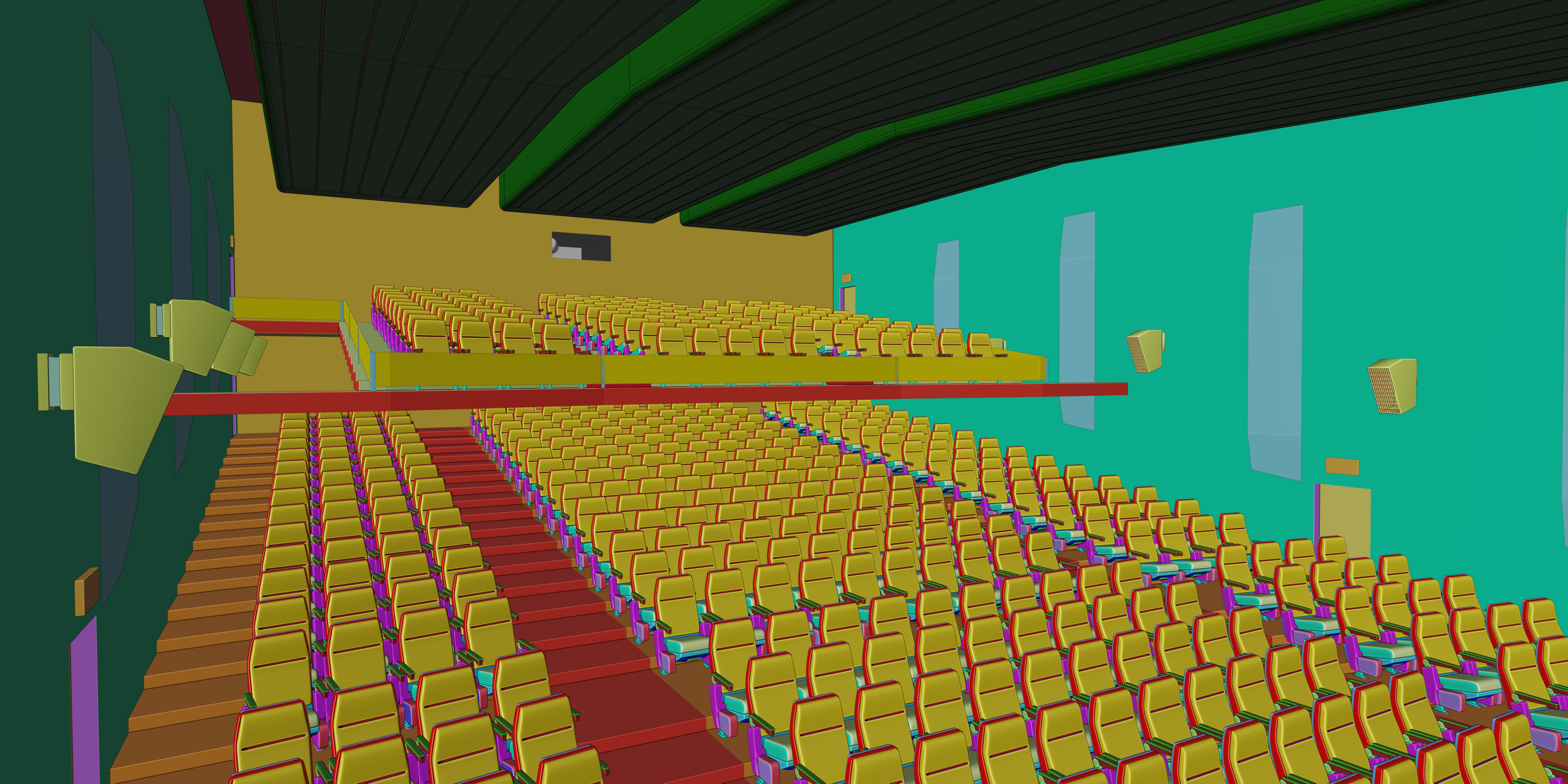 Auditorium- High detailed- Interior Low-poly 3D model_35