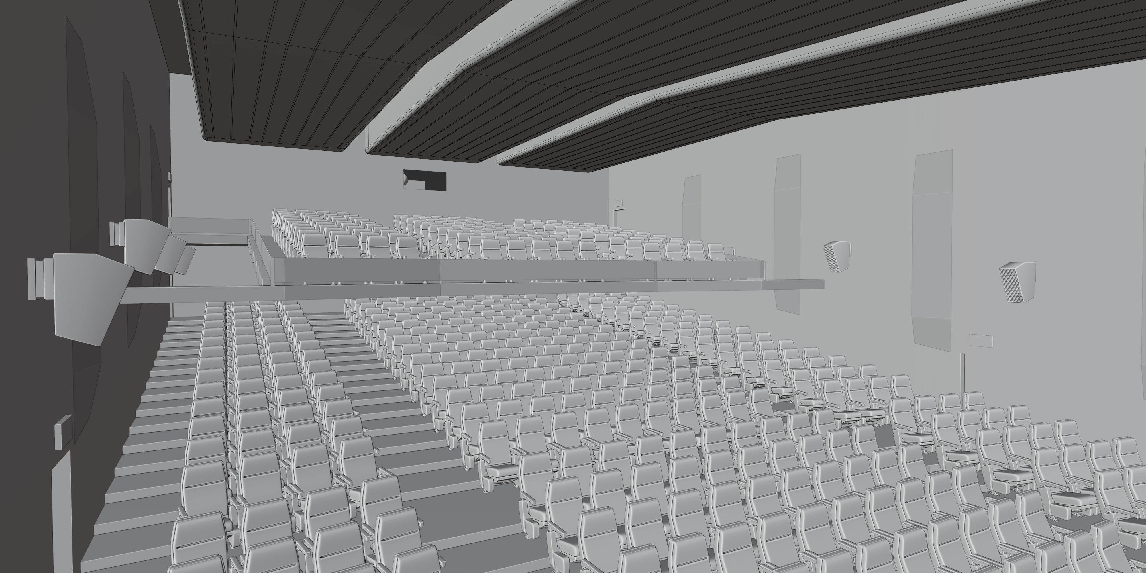 Auditorium- High detailed- Interior Low-poly 3D model_29
