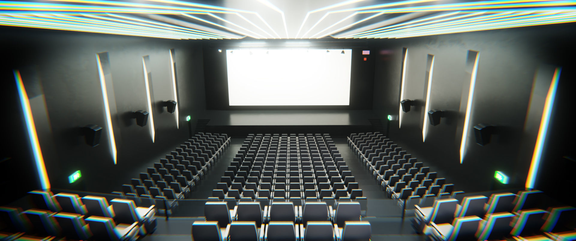 Auditorium- High detailed- Interior Low-poly 3D model_1
