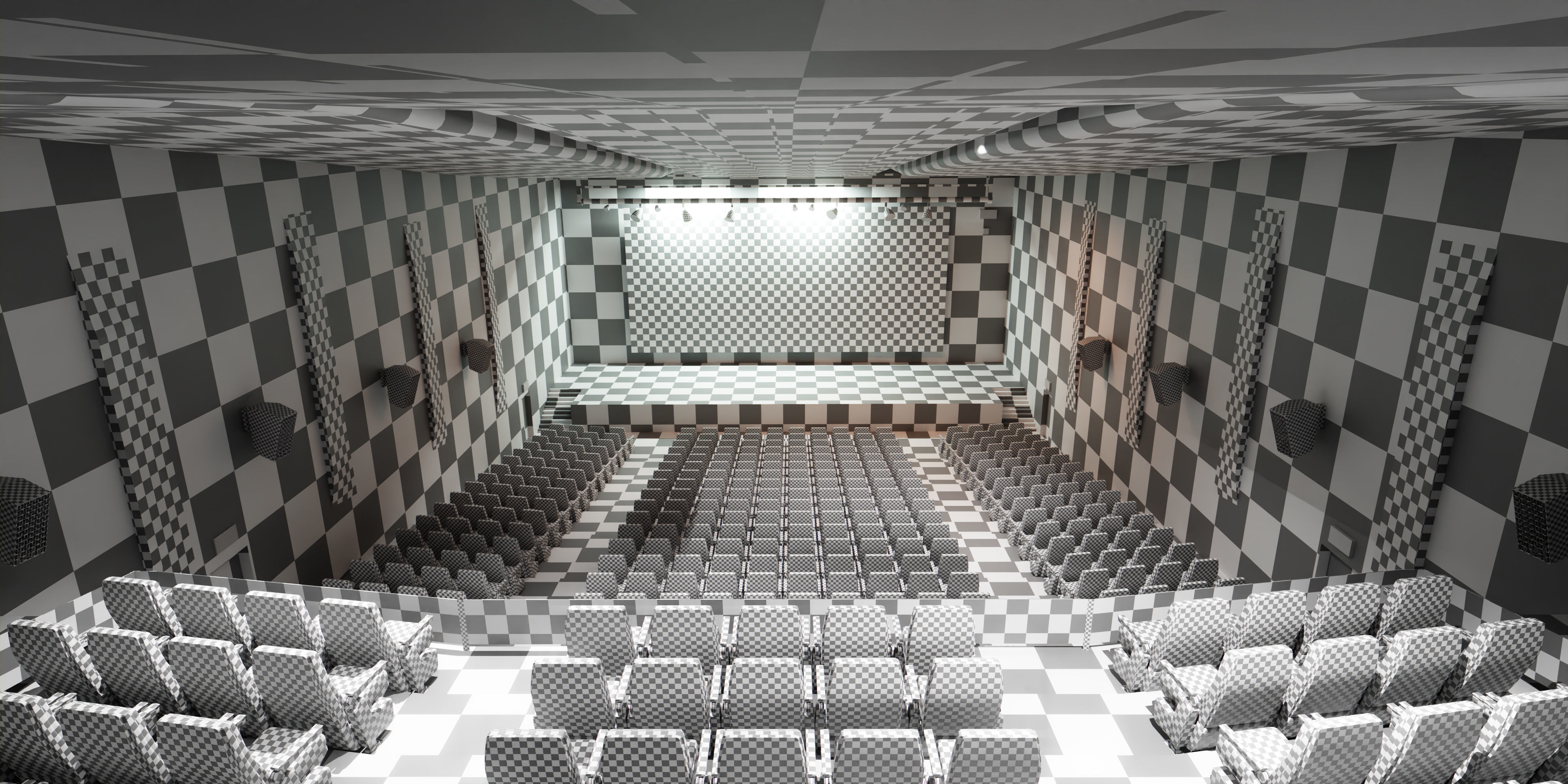 Auditorium- High detailed- Interior Low-poly 3D model_9