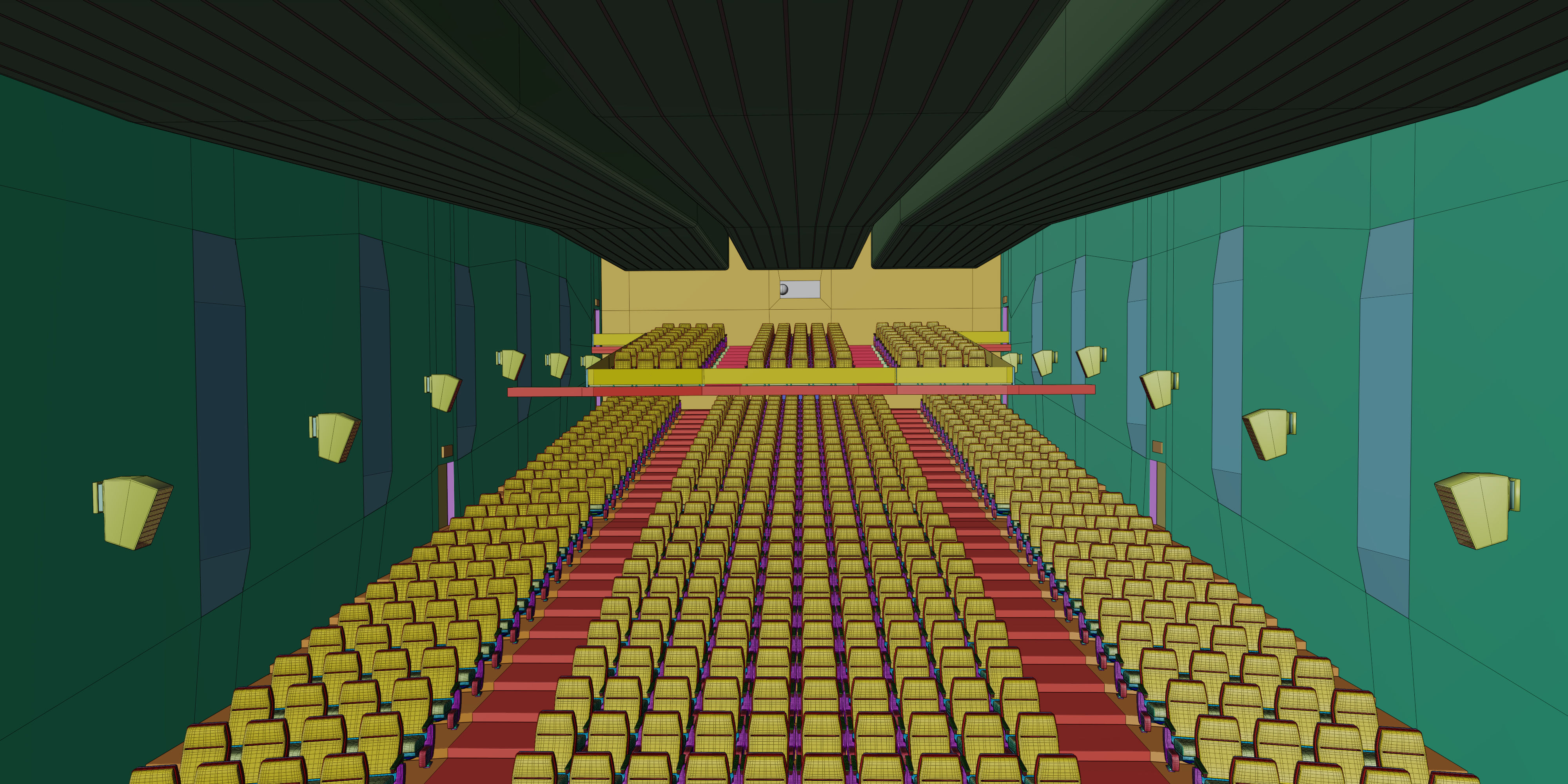 Auditorium- High detailed- Interior Low-poly 3D model_22