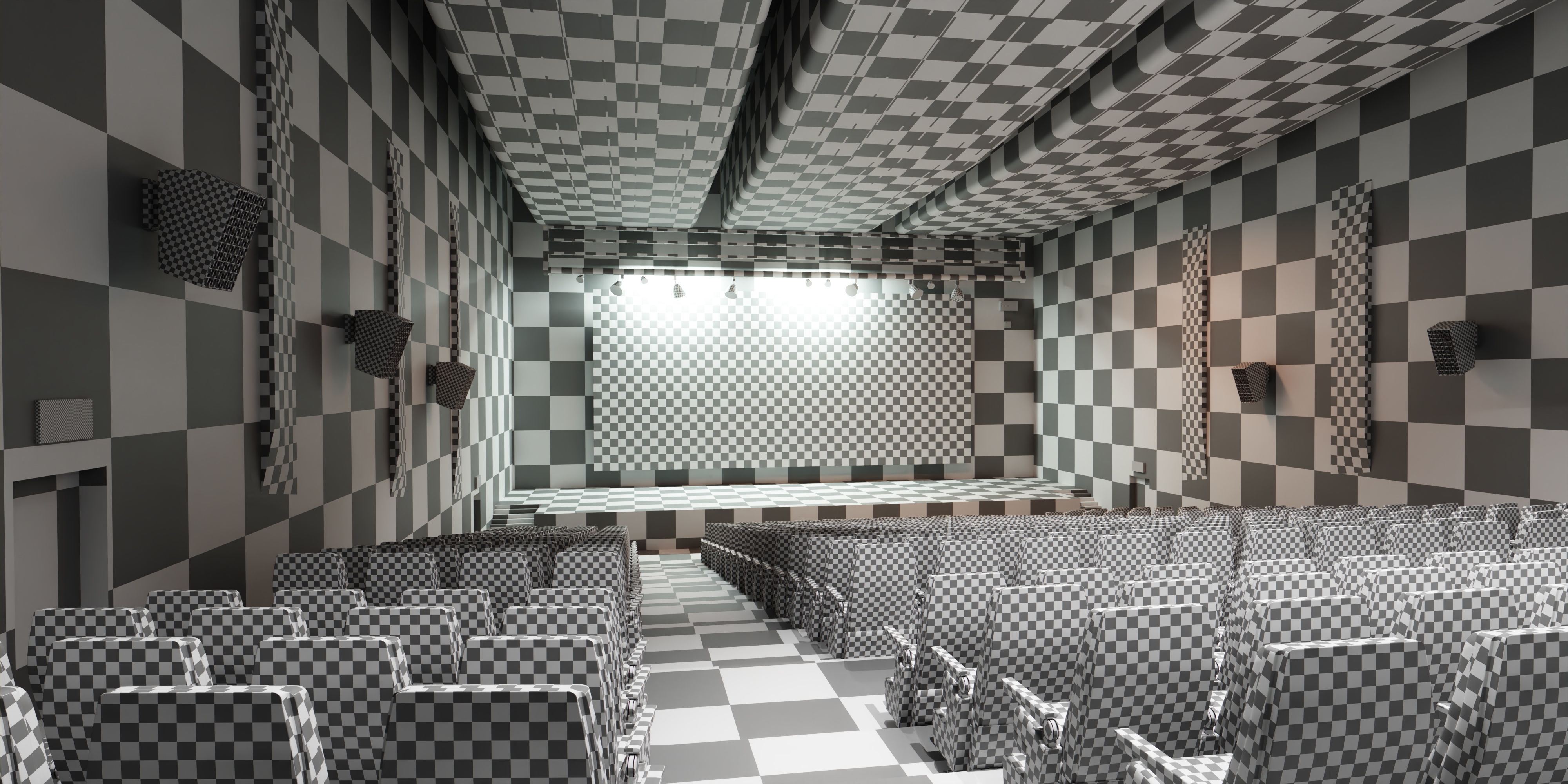 Auditorium- High detailed- Interior Low-poly 3D model_12