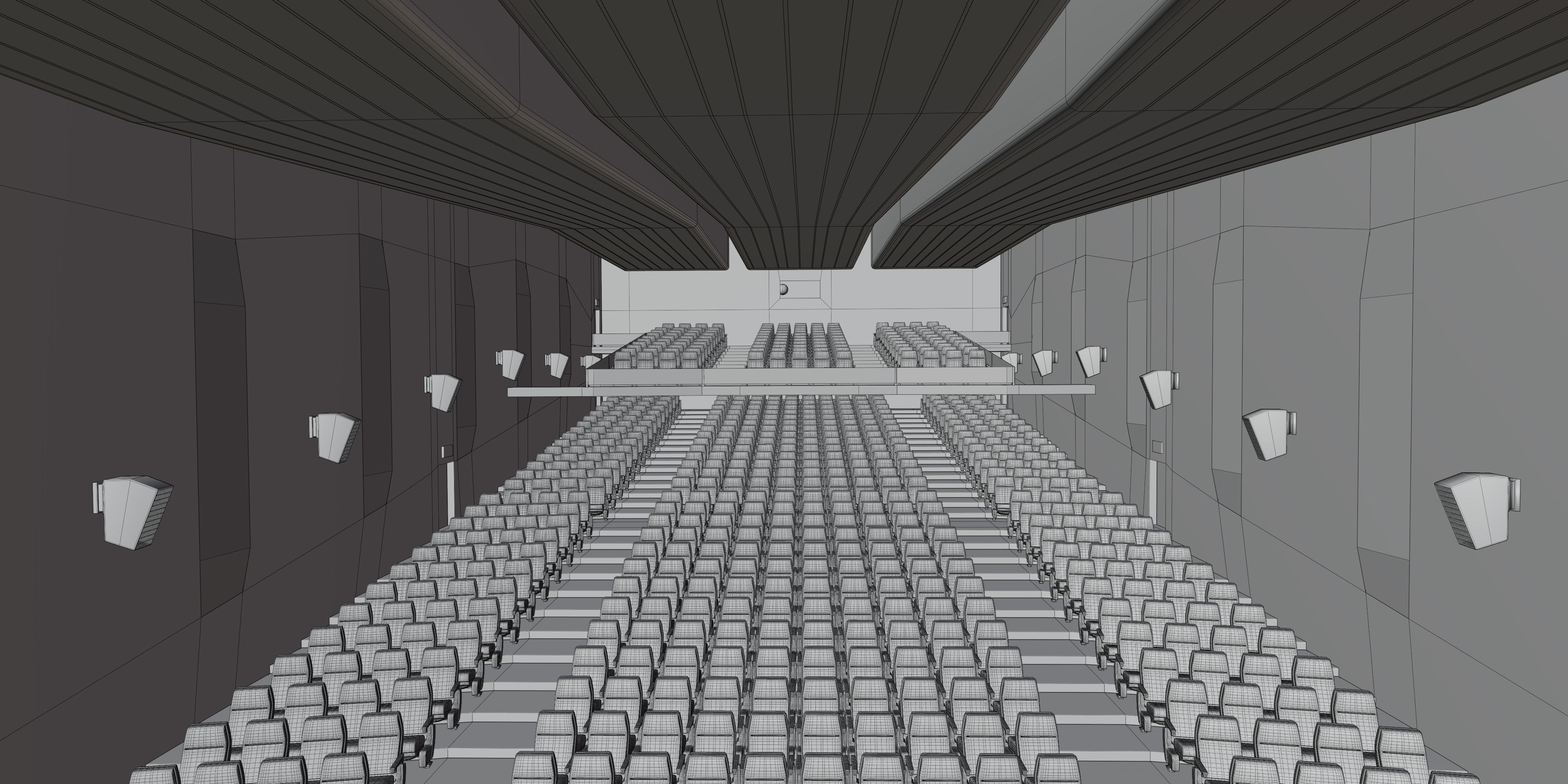 Auditorium- High detailed- Interior Low-poly 3D model_16
