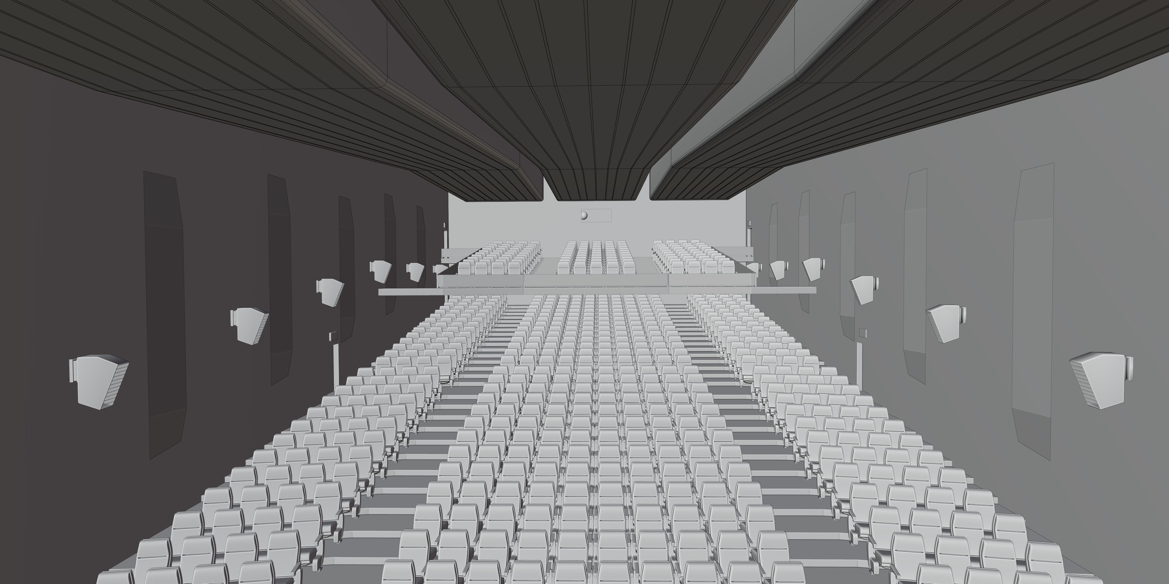 Auditorium- High detailed- Interior Low-poly 3D model_28