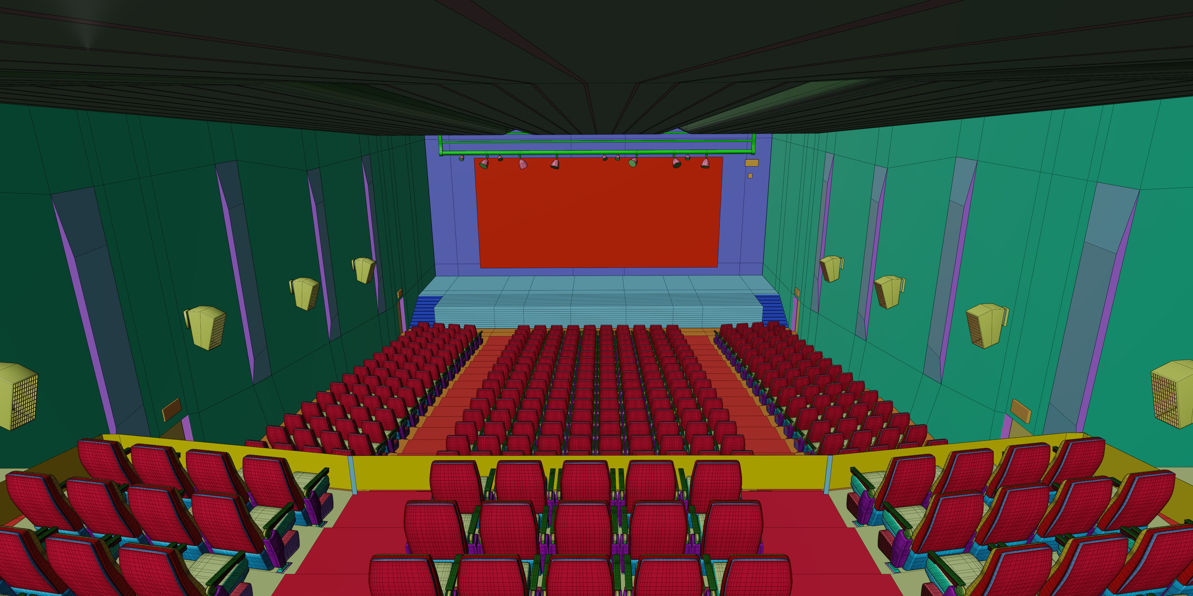 Auditorium- High detailed- Interior Low-poly 3D model_21