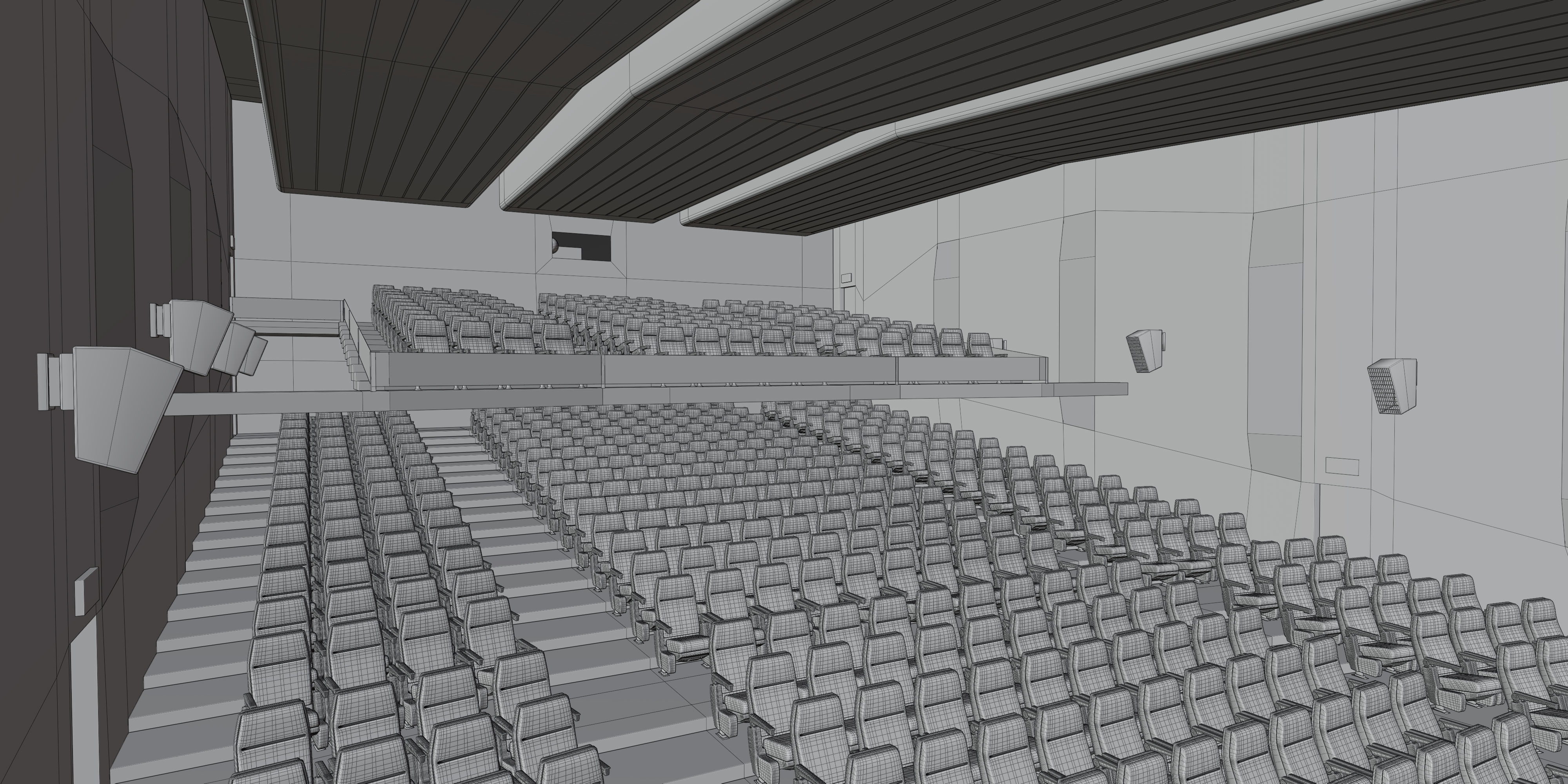 Auditorium- High detailed- Interior Low-poly 3D model_17