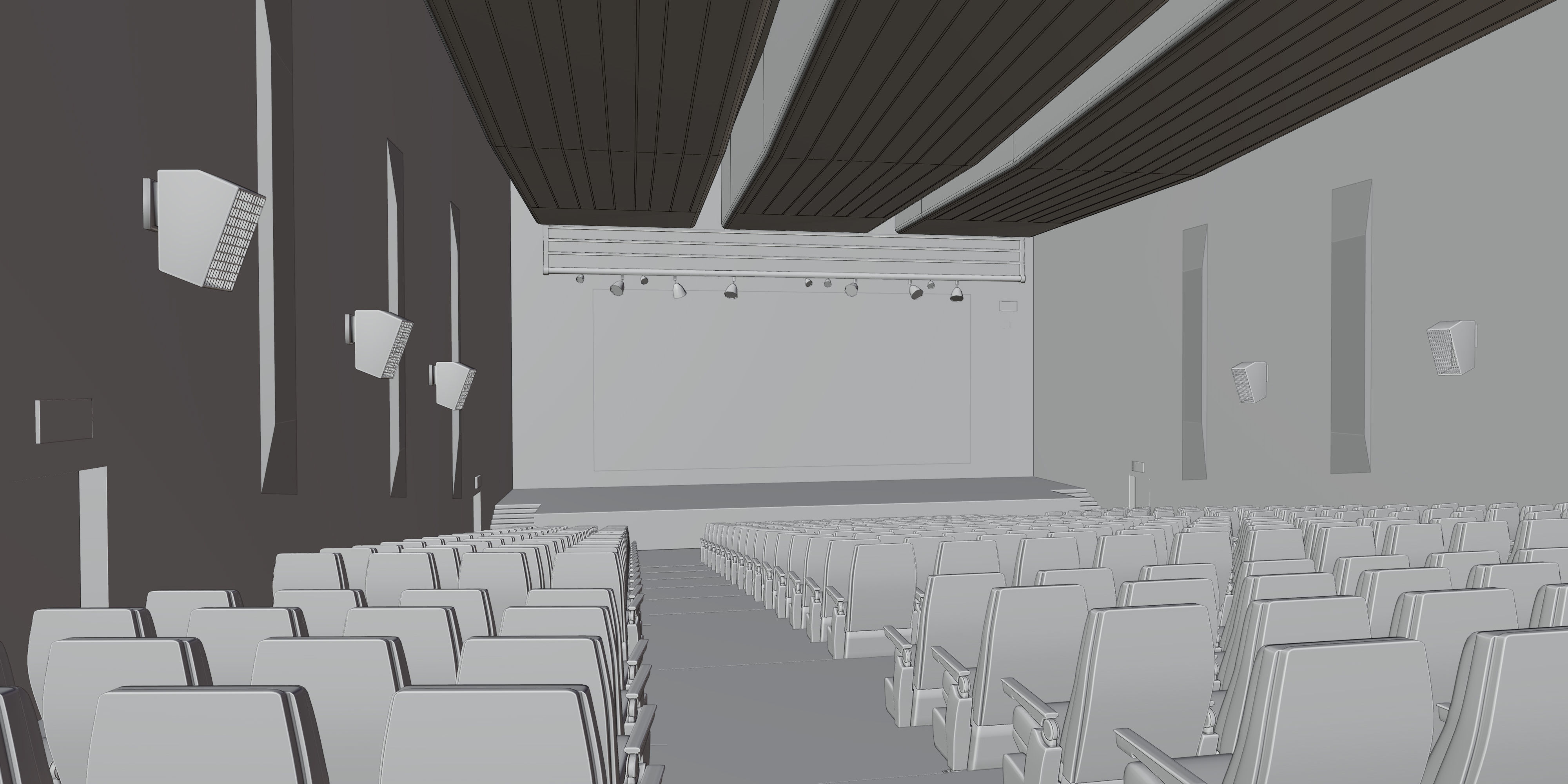 Auditorium- High detailed- Interior Low-poly 3D model_30