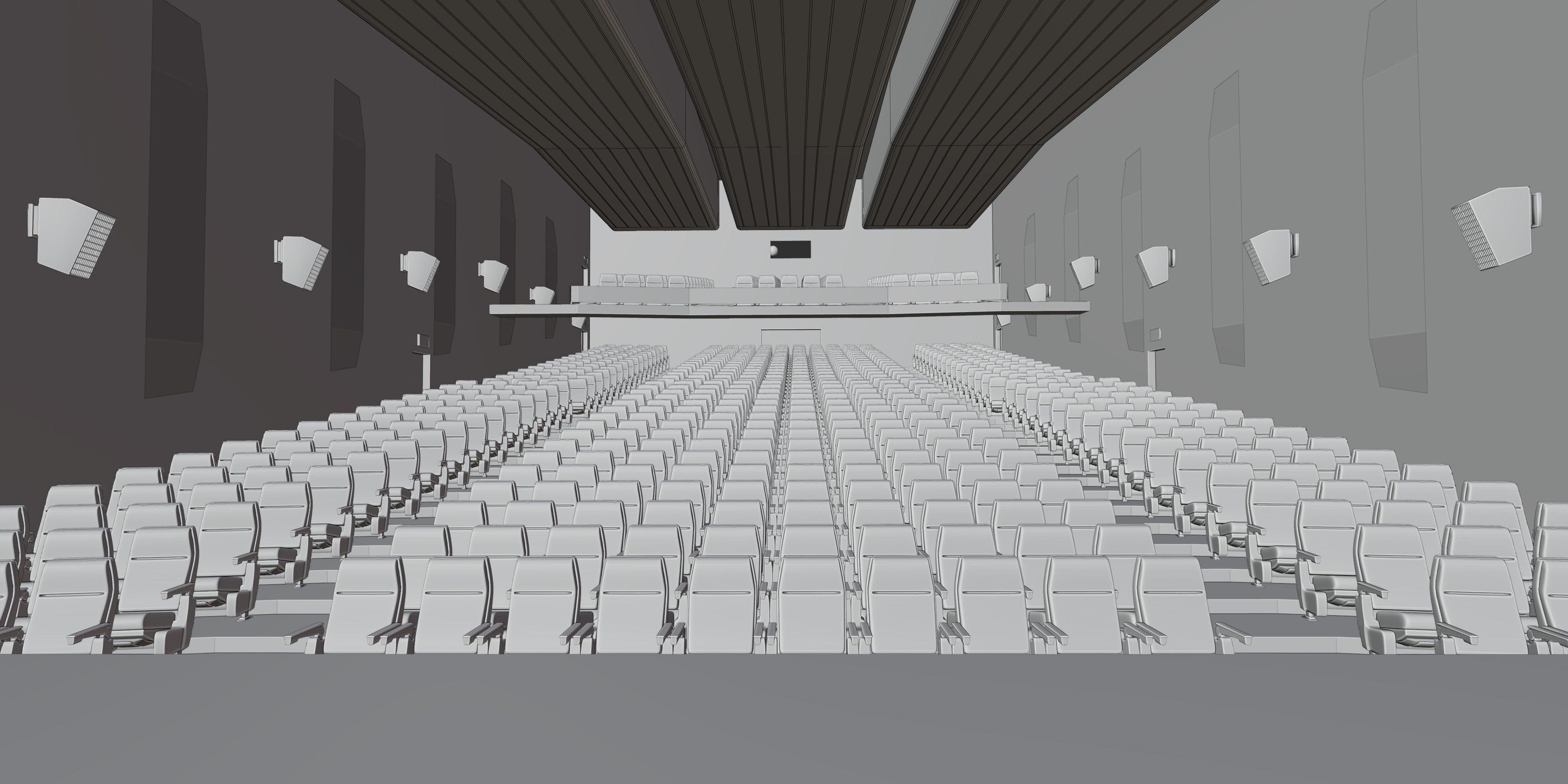 Auditorium- High detailed- Interior Low-poly 3D model_31
