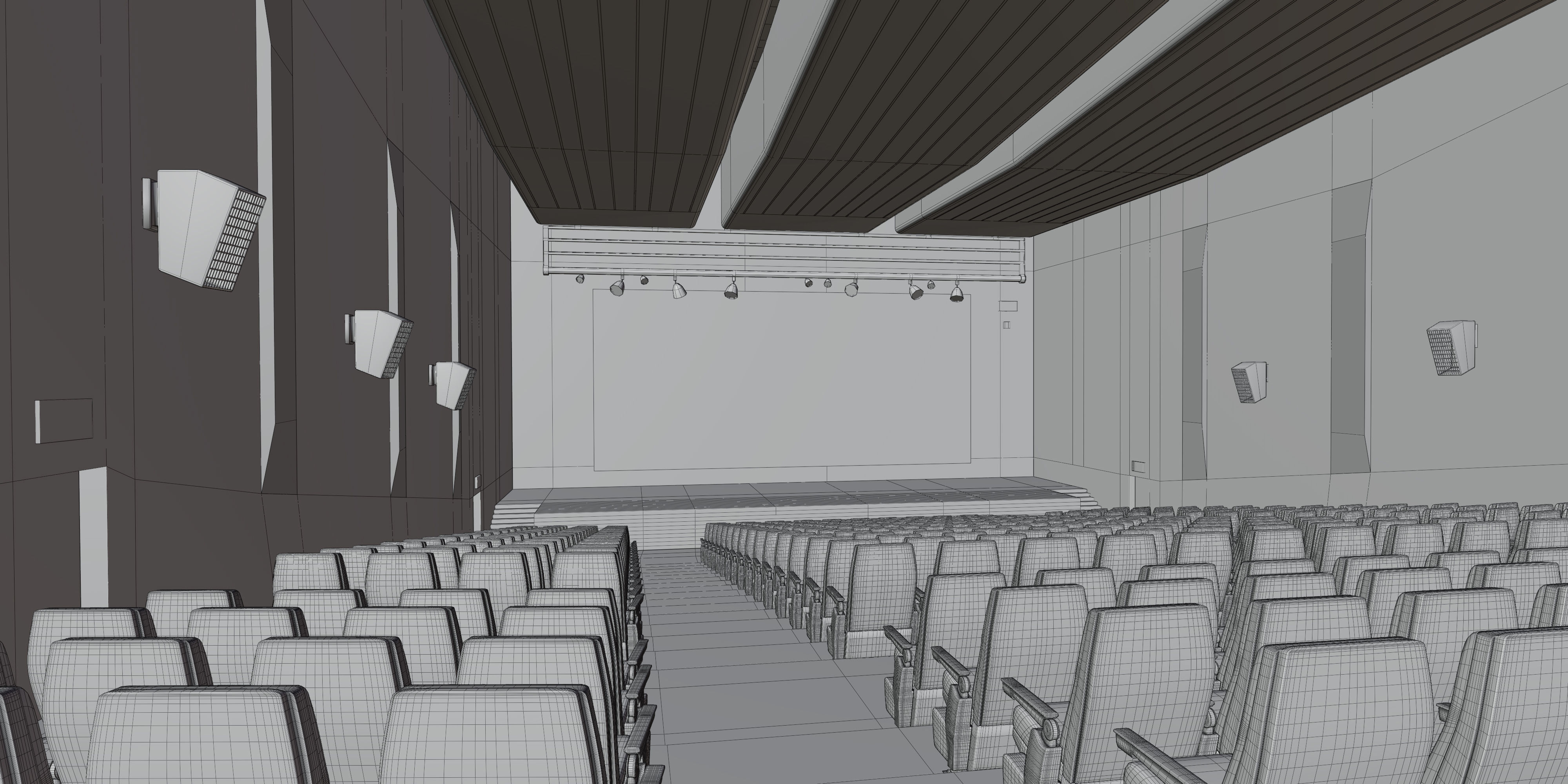 Auditorium- High detailed- Interior Low-poly 3D model_18