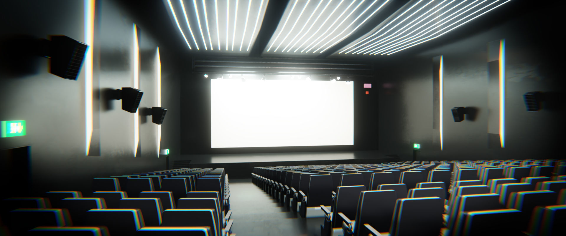 Auditorium- High detailed- Interior Low-poly 3D model_4