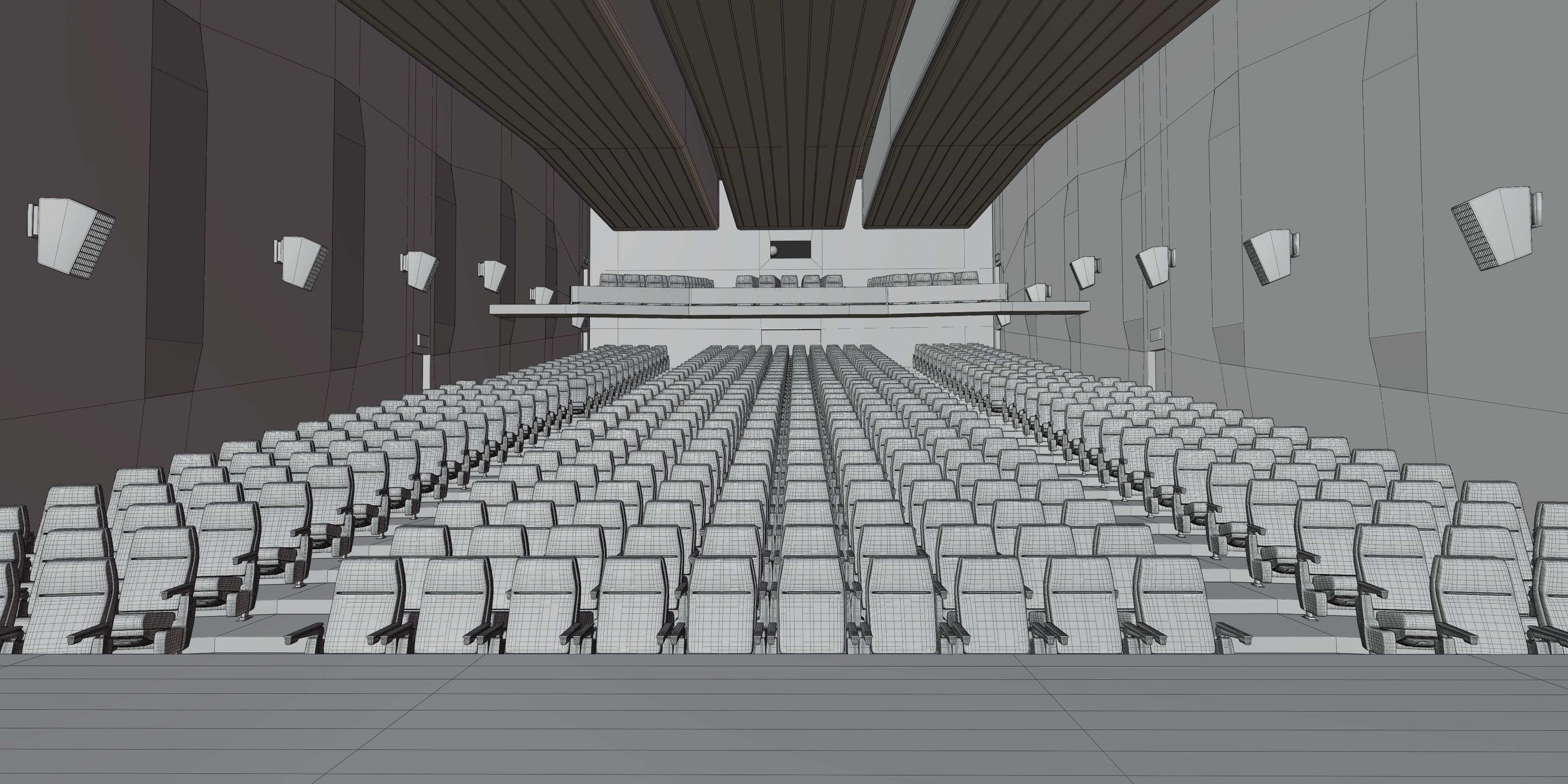 Auditorium- High detailed- Interior Low-poly 3D model_19