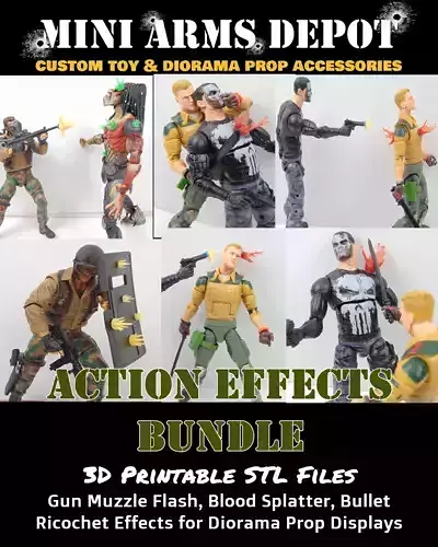 Custom 112 Action Gore Effects Diorama Prop Set for 6 inch figs