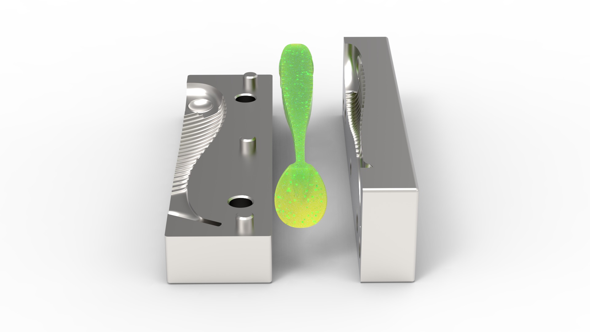 Open pour mold for fishing lure 3D print model_14