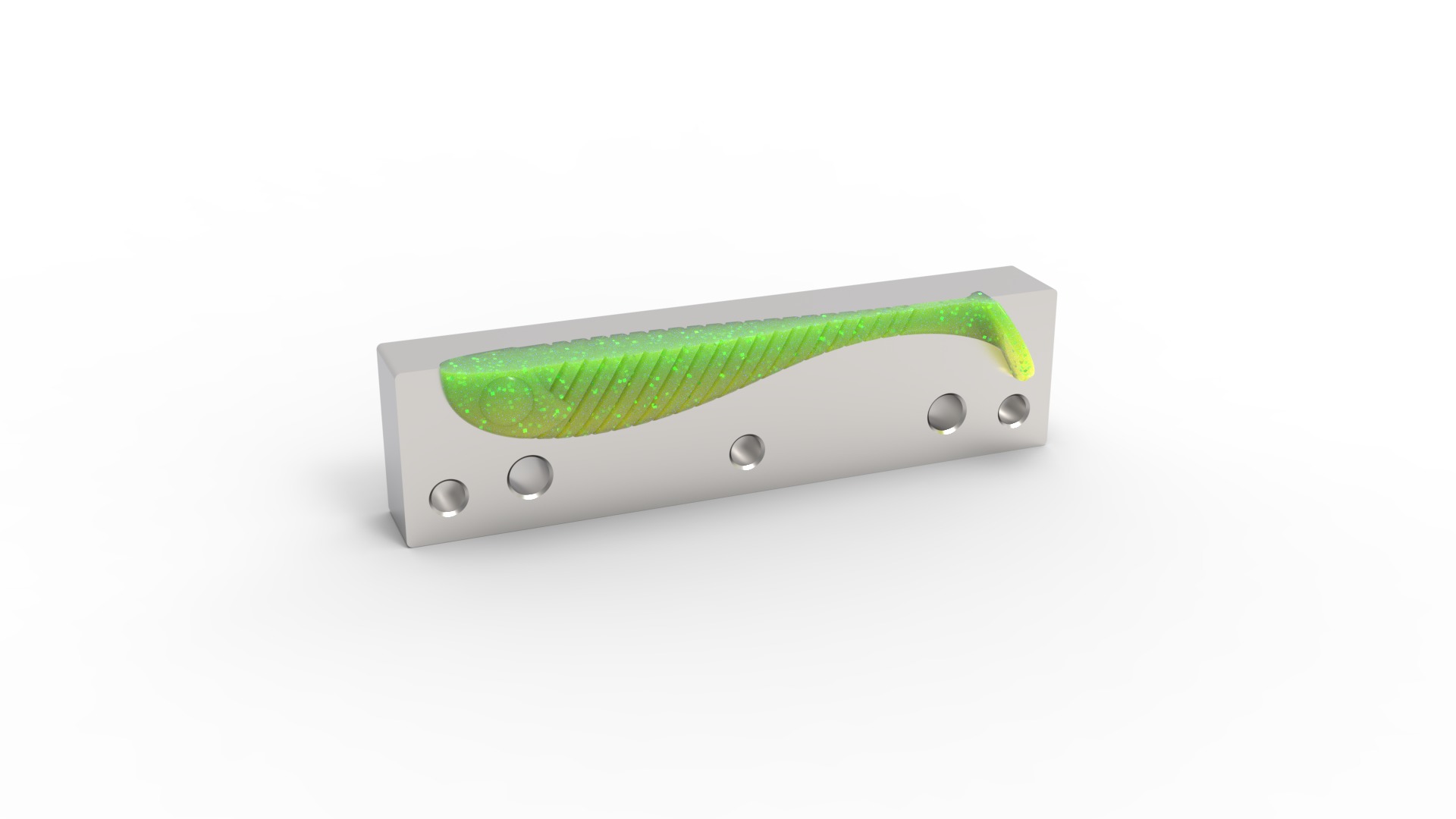 Open pour mold for fishing lure 3D print model_1