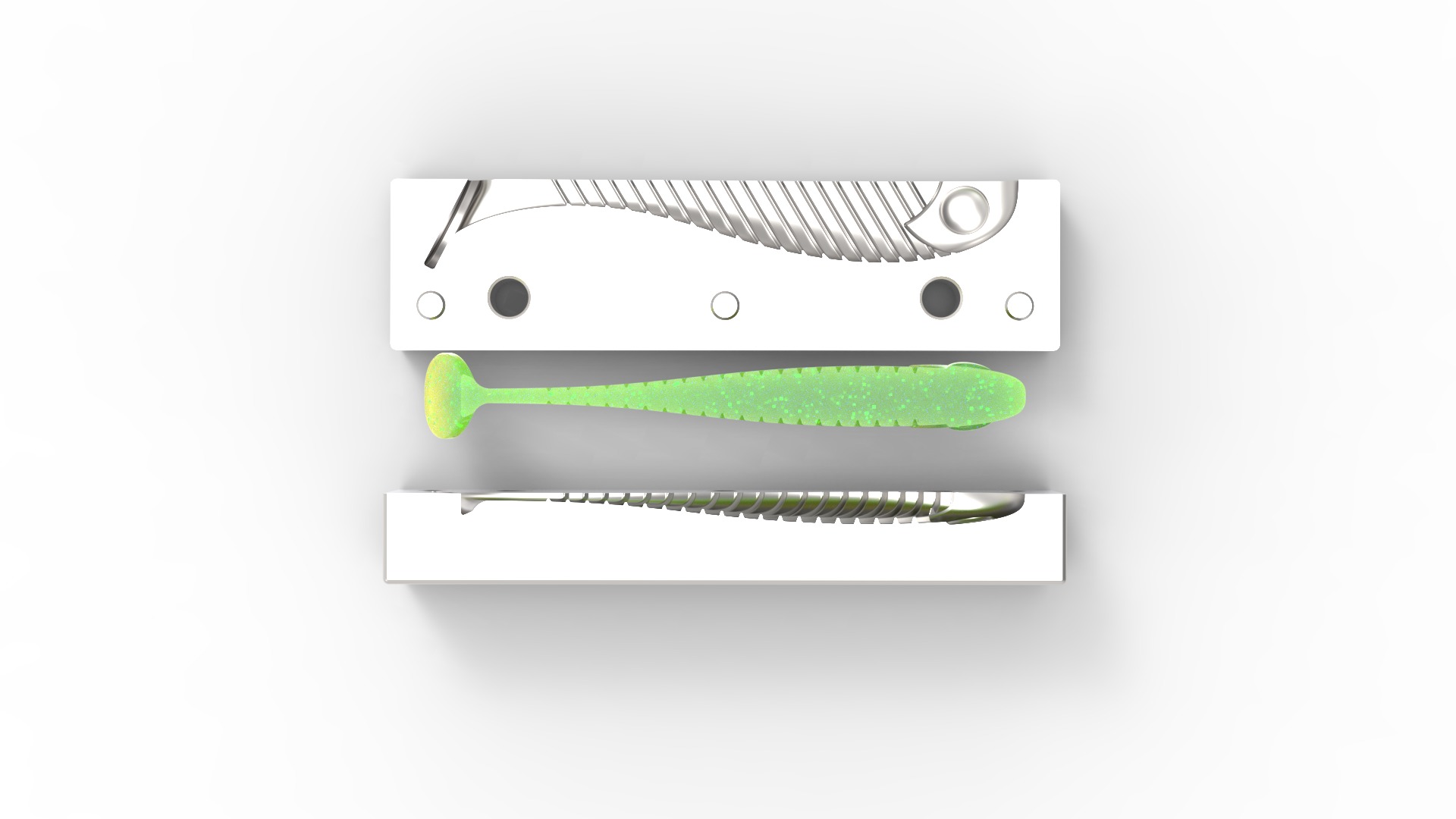 Open pour mold for fishing lure 3D print model_10