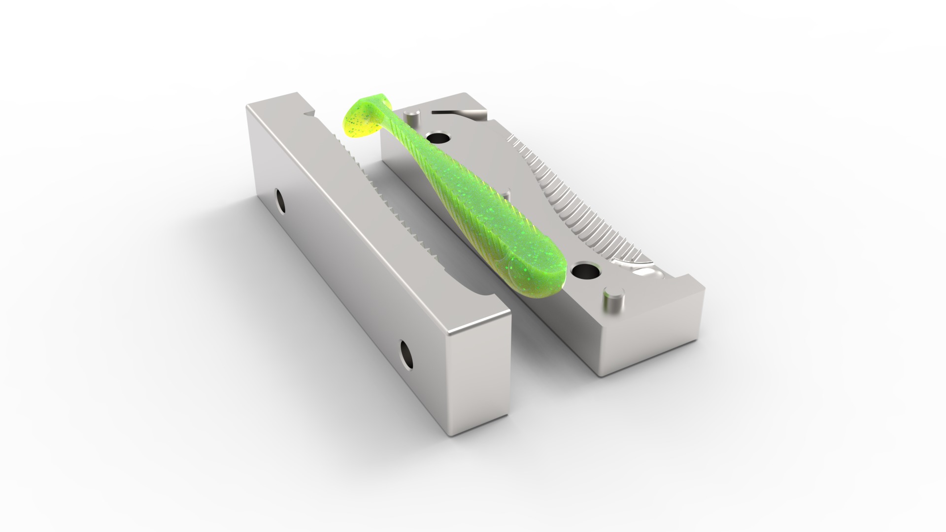 Open pour mold for fishing lure 3D print model_8