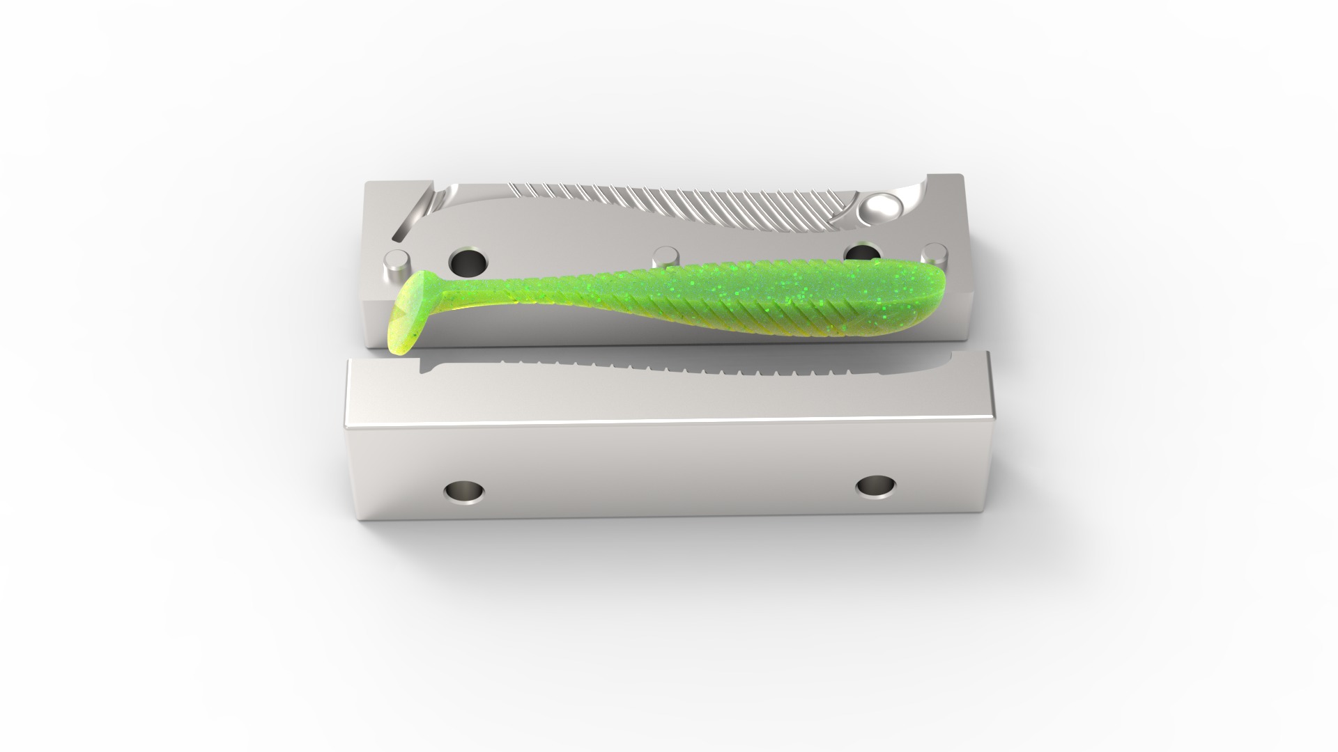 Open pour mold for fishing lure 3D print model_11