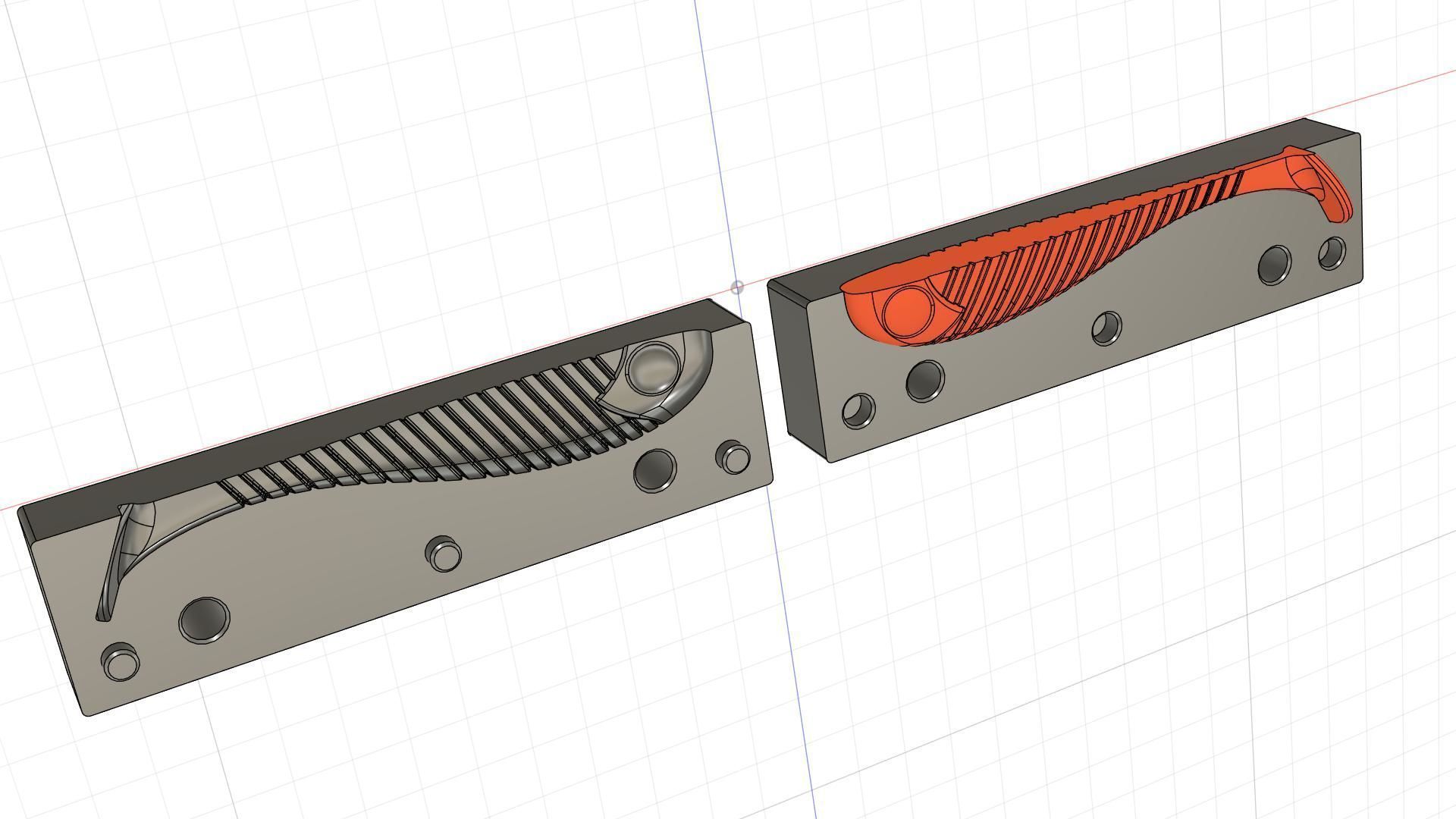 Open pour mold for fishing lure 3D print model_17
