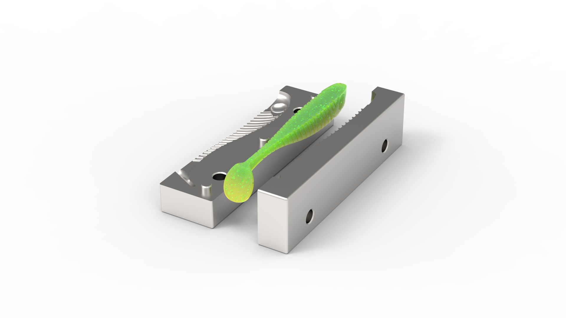 Open pour mold for fishing lure 3D print model_13