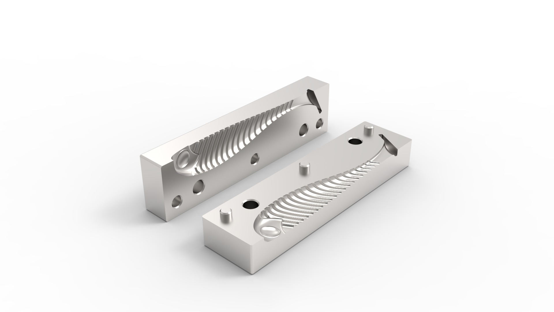 Open pour mold for fishing lure 3D print model_3