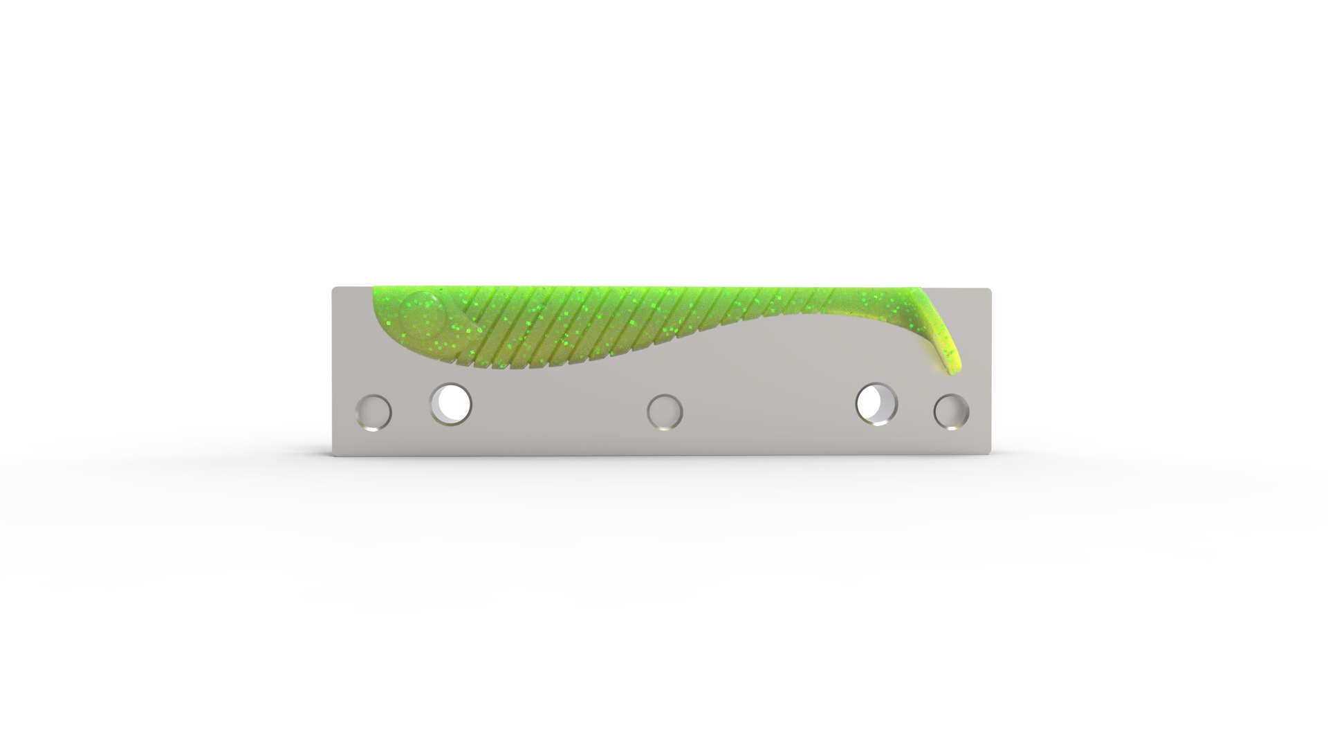 Open pour mold for fishing lure 3D print model_2