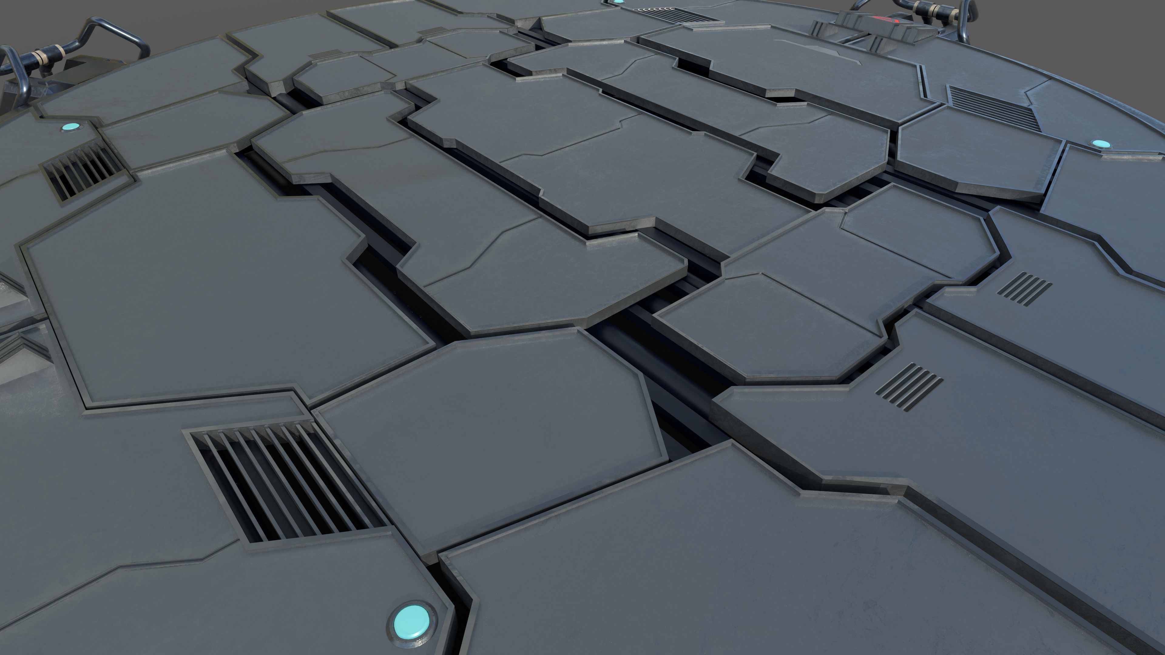 Futuristic podium Low-poly 3D model_5