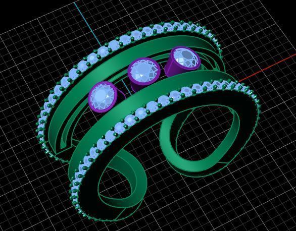 messika ring diamond 3D print model_1