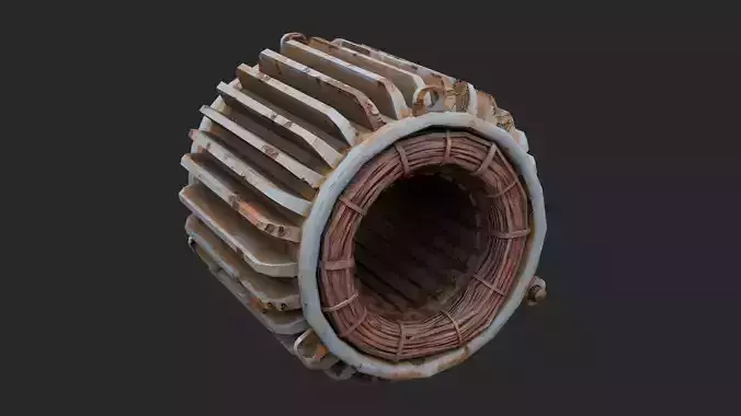 Broken Engine Low-poly 3D model