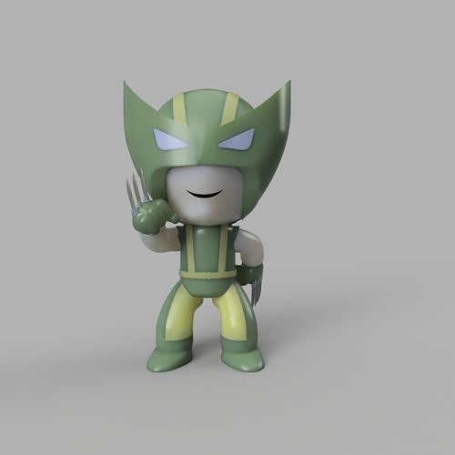 Marvel Comics Mini Wolverine Hydra Uniform James Howlett 3D model