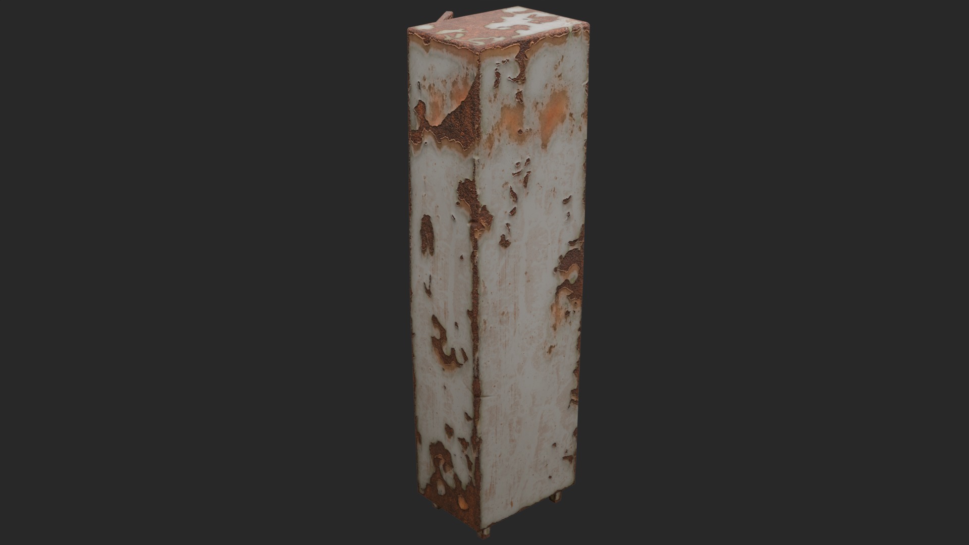 Abandoned Locker Low-poly 3D model_2