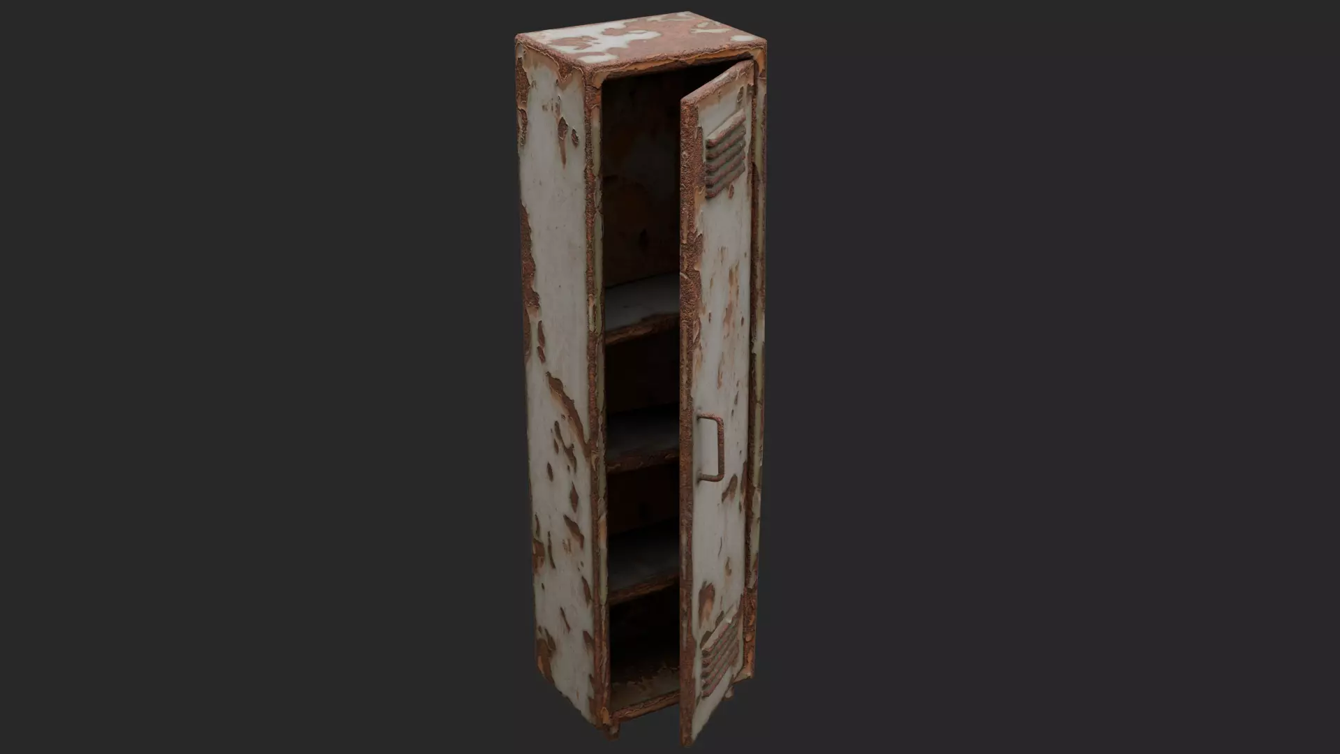 Abandoned Locker Low-poly 3D model_0